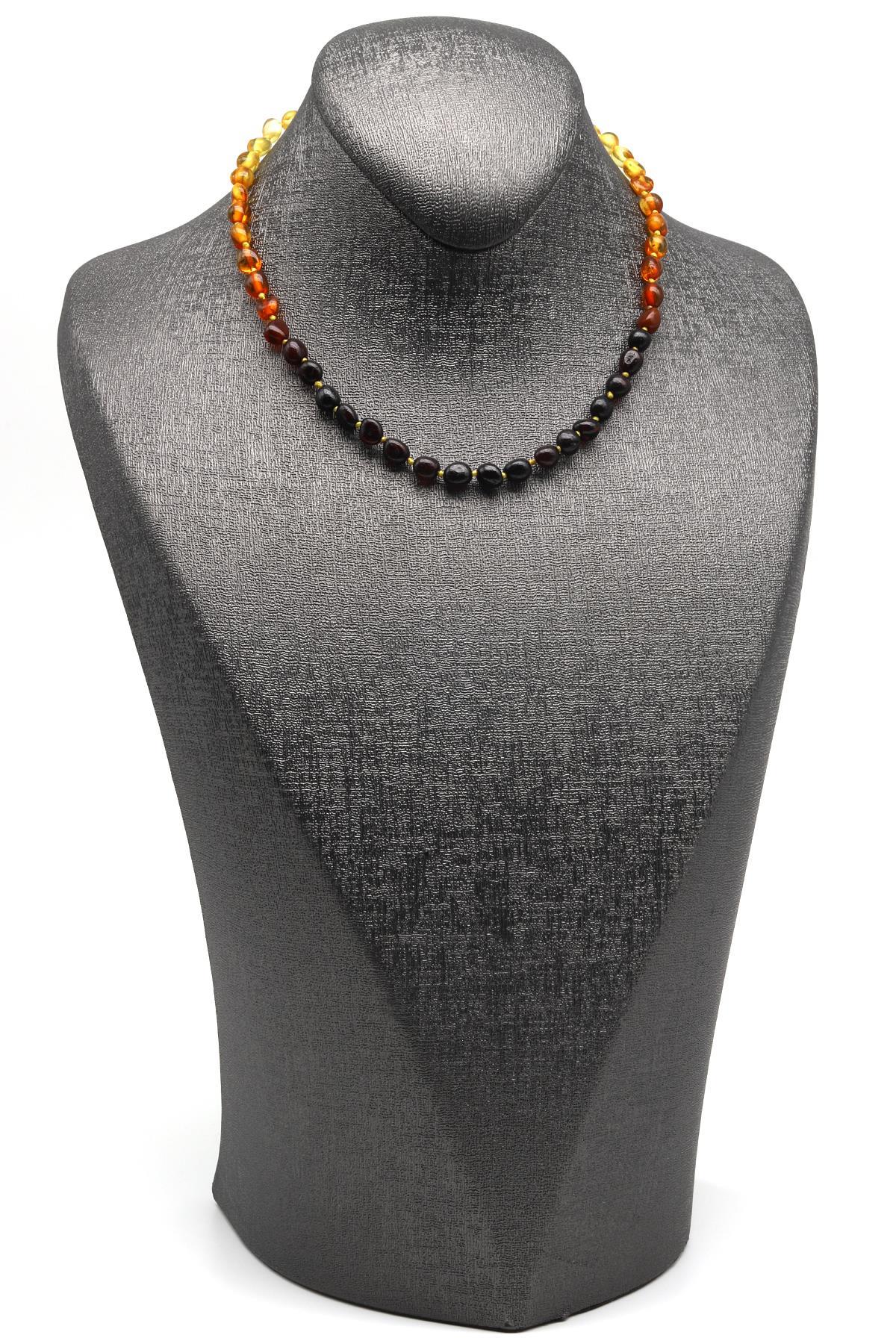 Damla Kehribar Bebek Diş Kolye – 32 cm