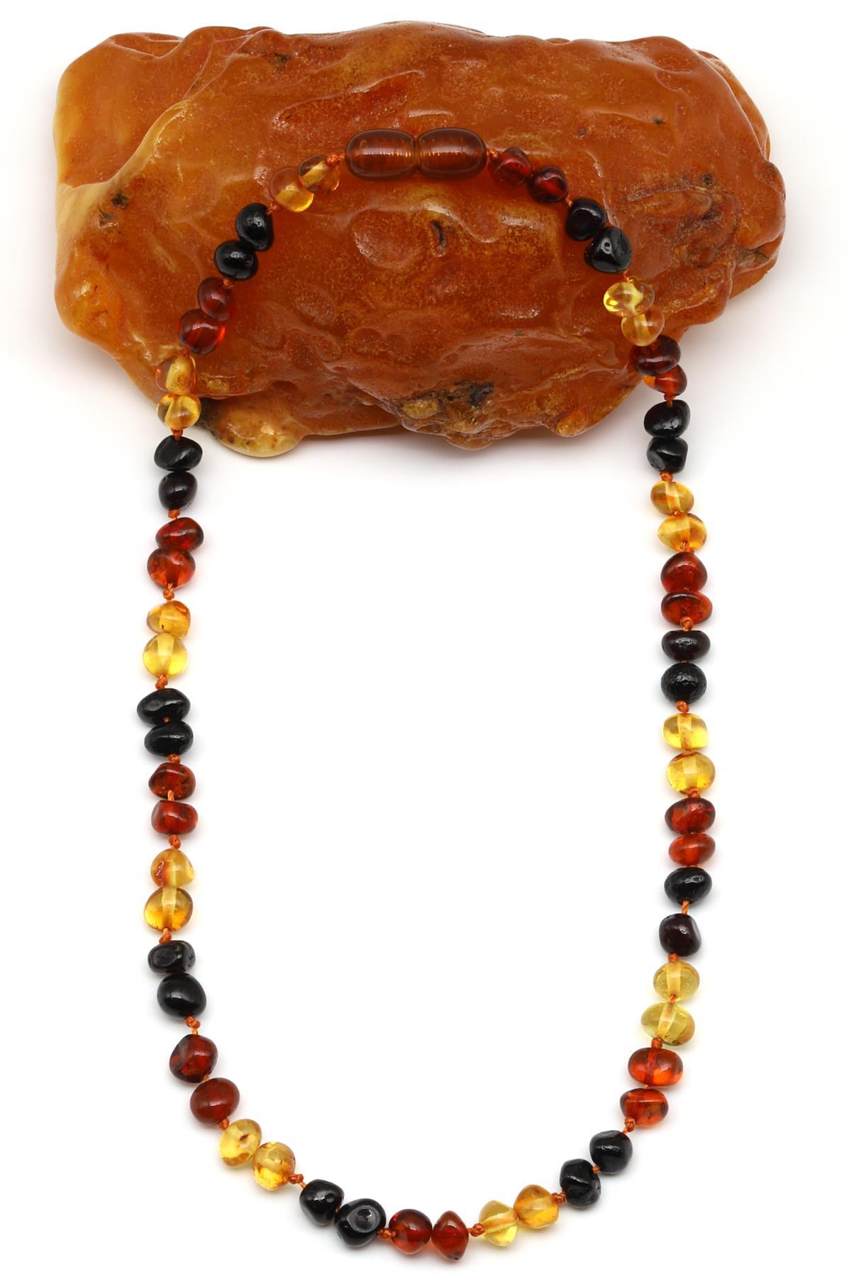 Damla Kehribar Bebek Diş Kolye - 32 cm