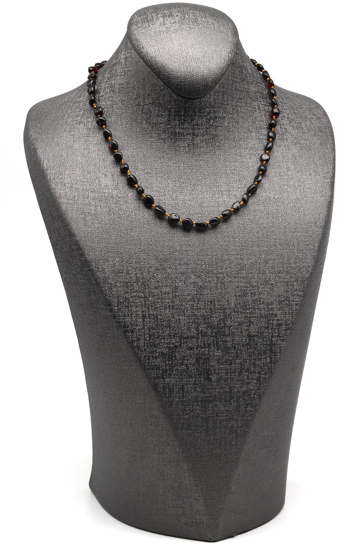 Damla Kehribar Bebek Diş Kolye – 34 cm