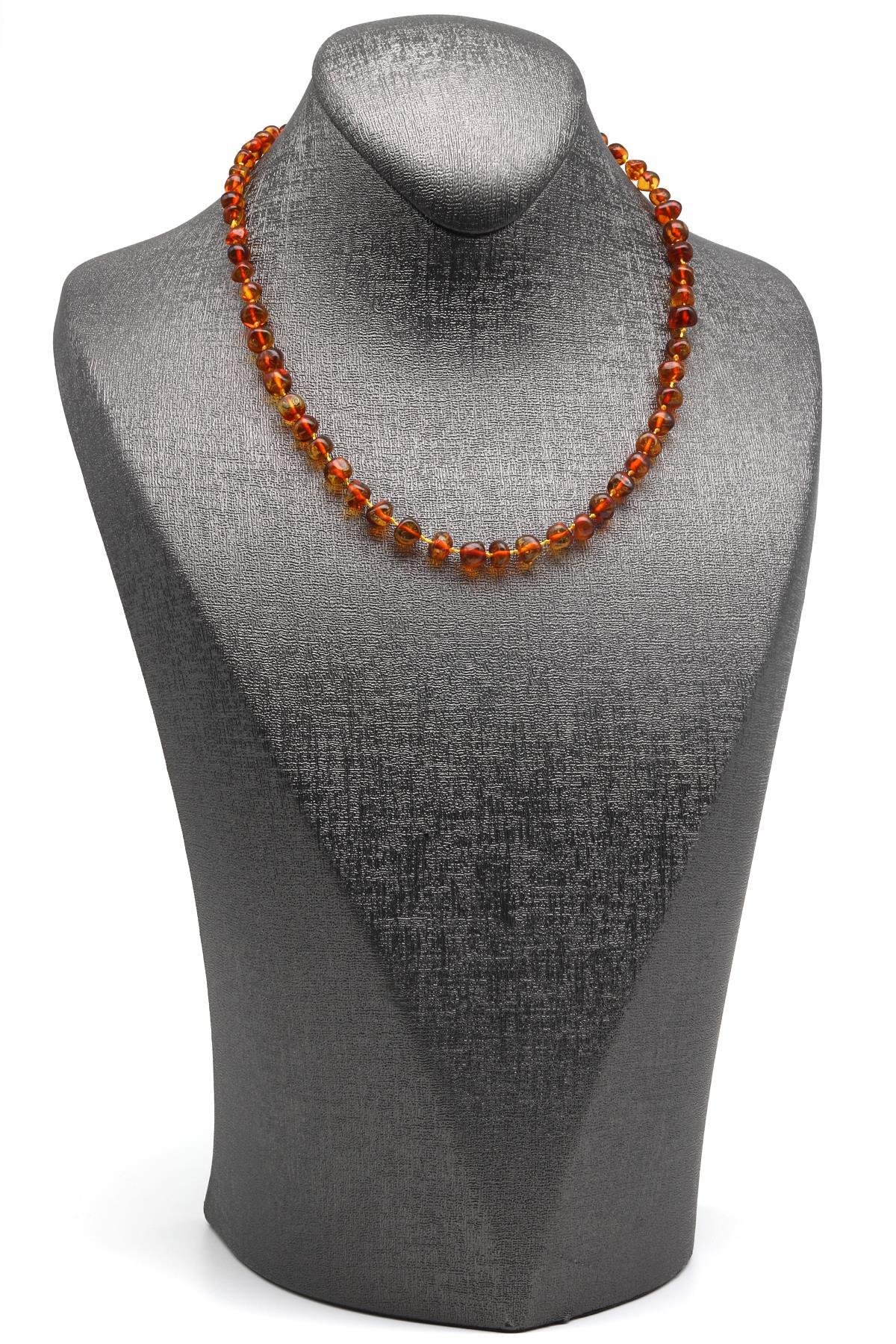 Damla Kehribar Bebek Diş Kolye – 38 cm