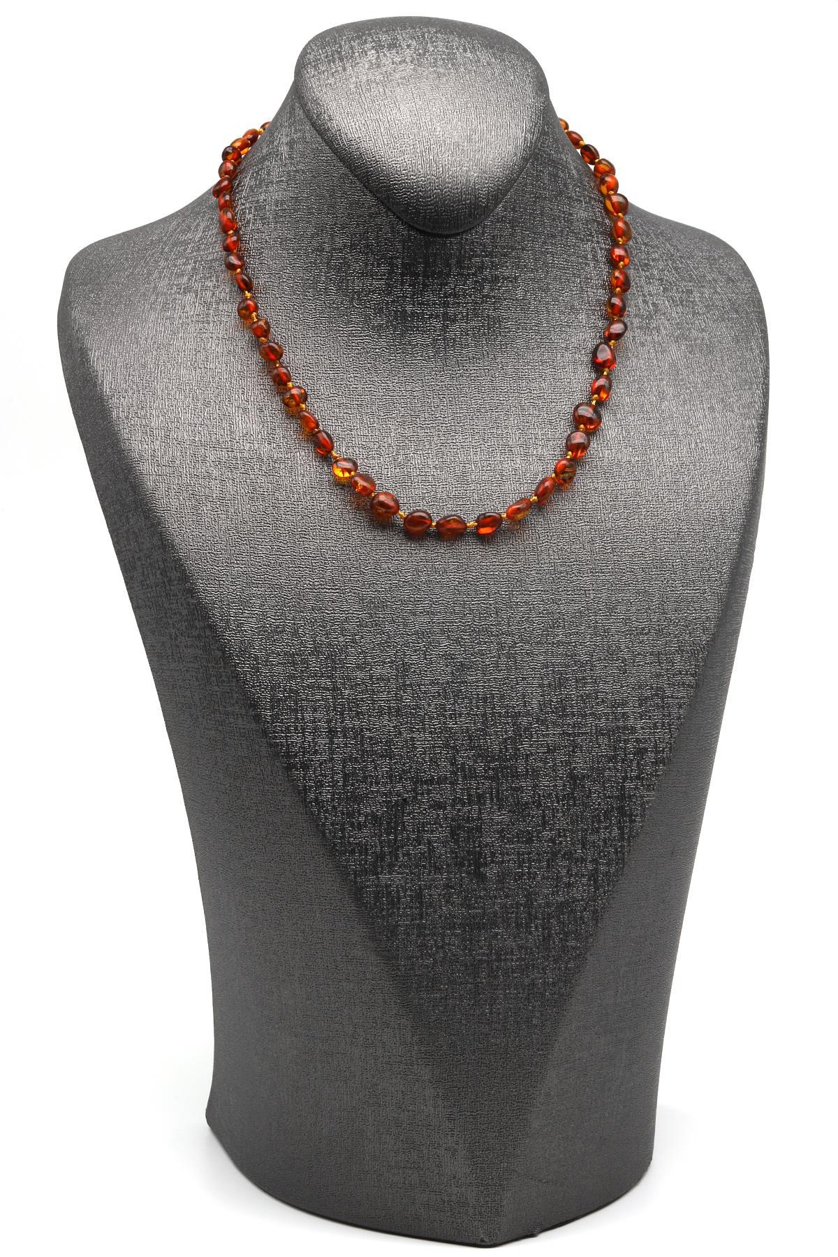 Damla Kehribar Bebek Diş Kolye – 38 cm