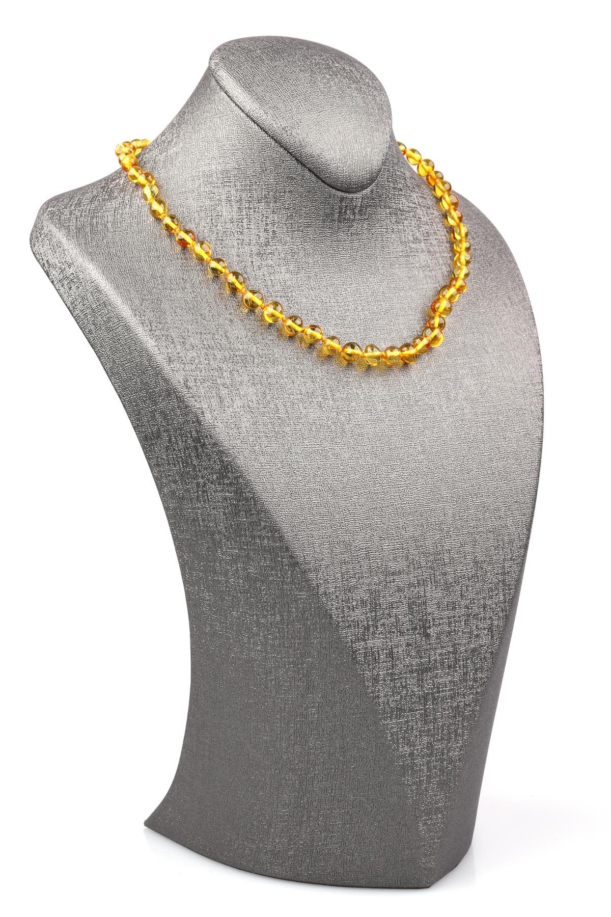 Damla Kehribar Kolye – 40 cm