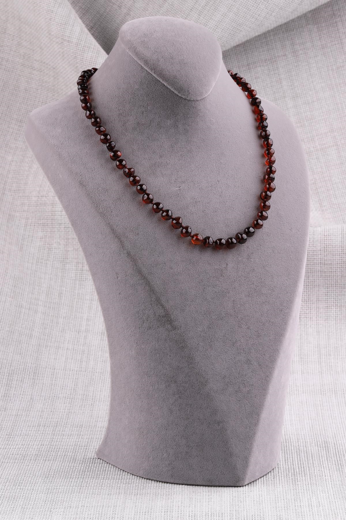 Damla Kehribar Kolye – 44 cm