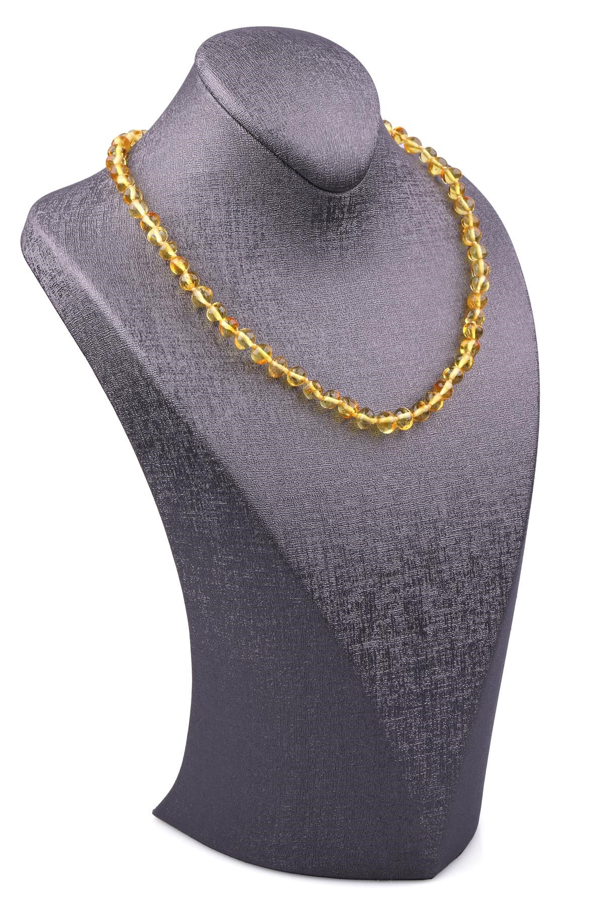 Damla Kehribar Kolye – 45 cm