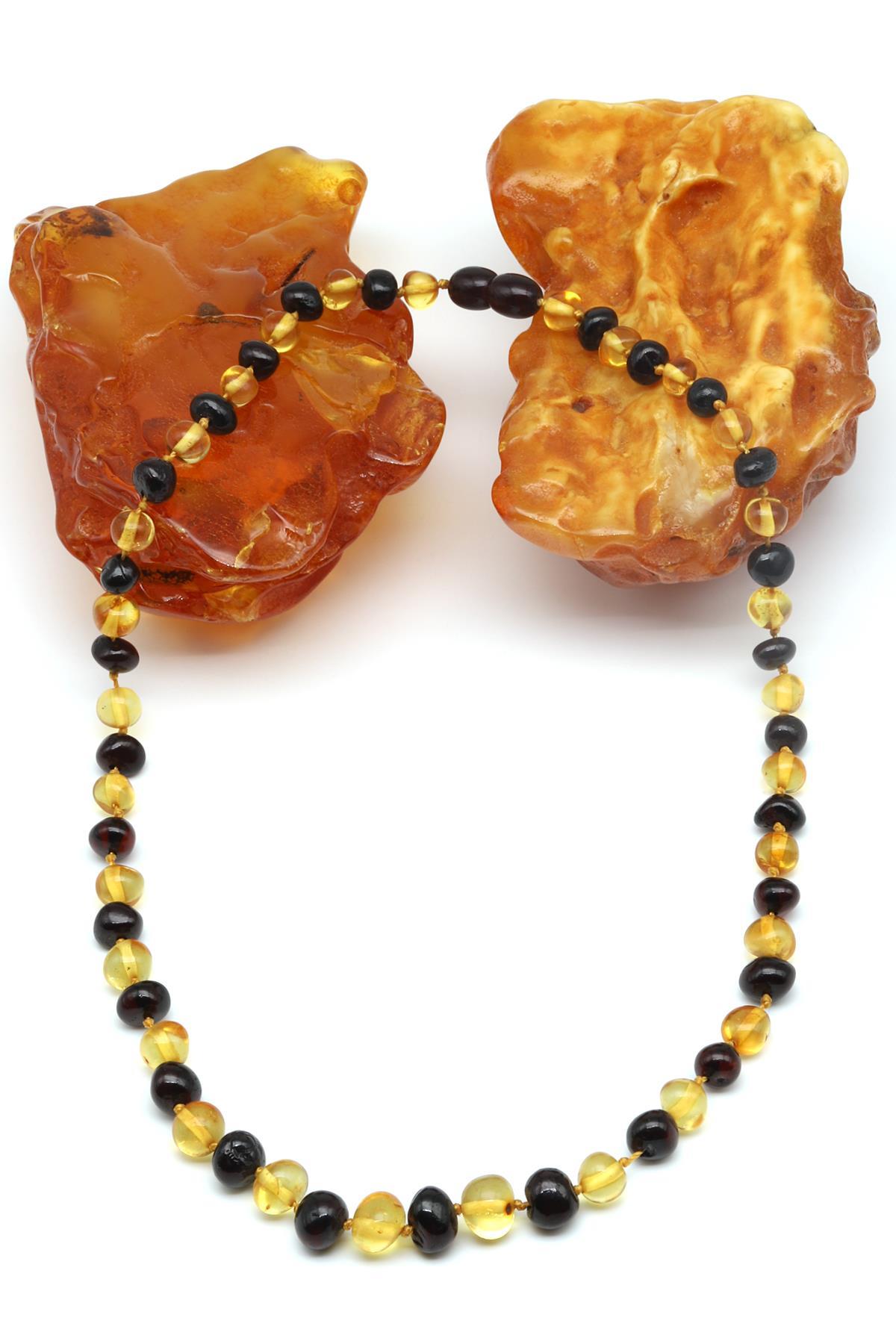 Damla Kehribar Kolye – 46 cm