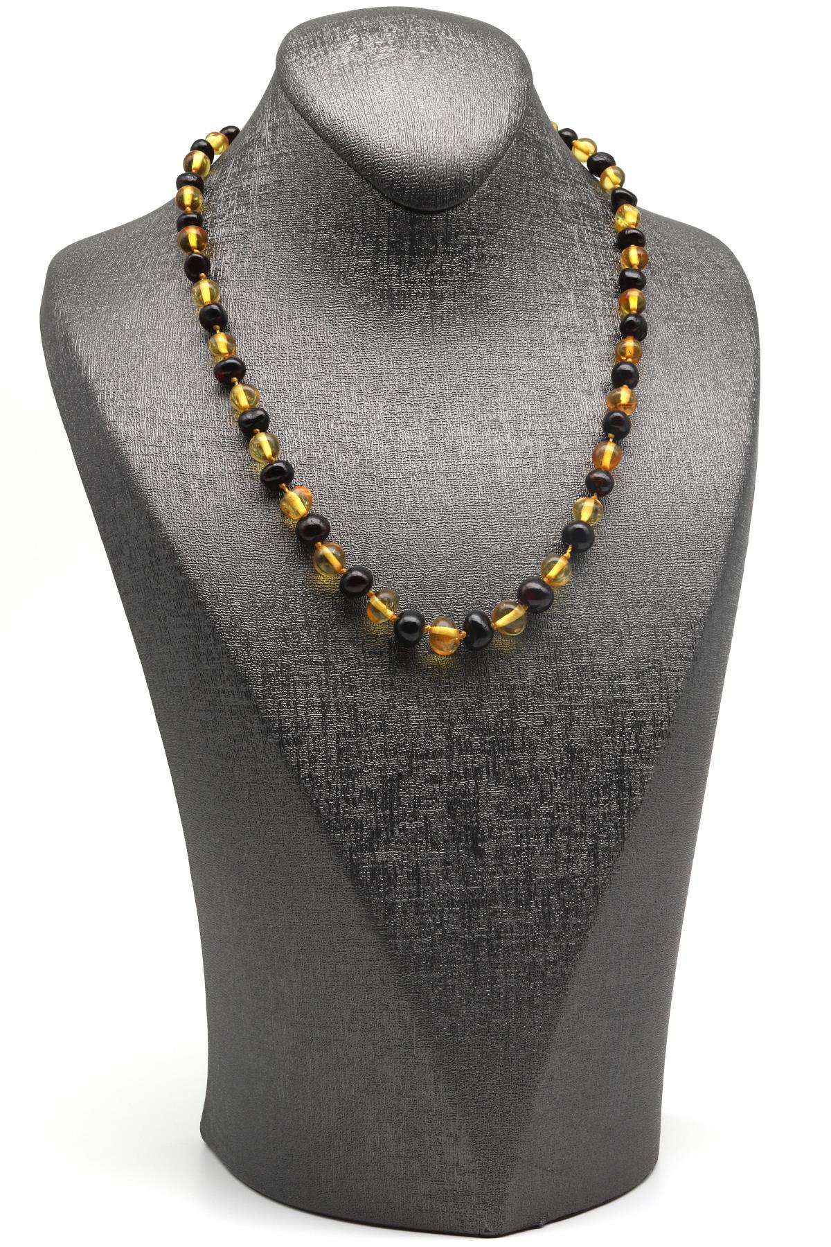 Damla Kehribar Kolye – 46 cm