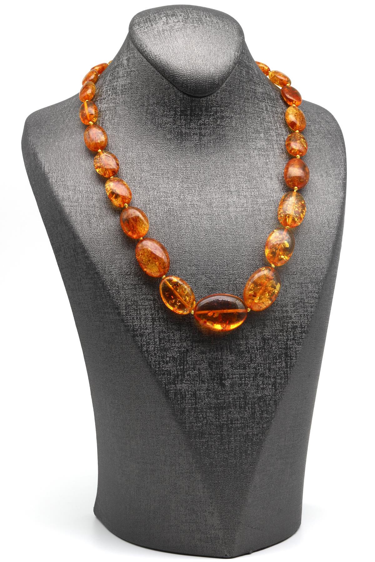 Damla Kehribar Kolye – 48 cm