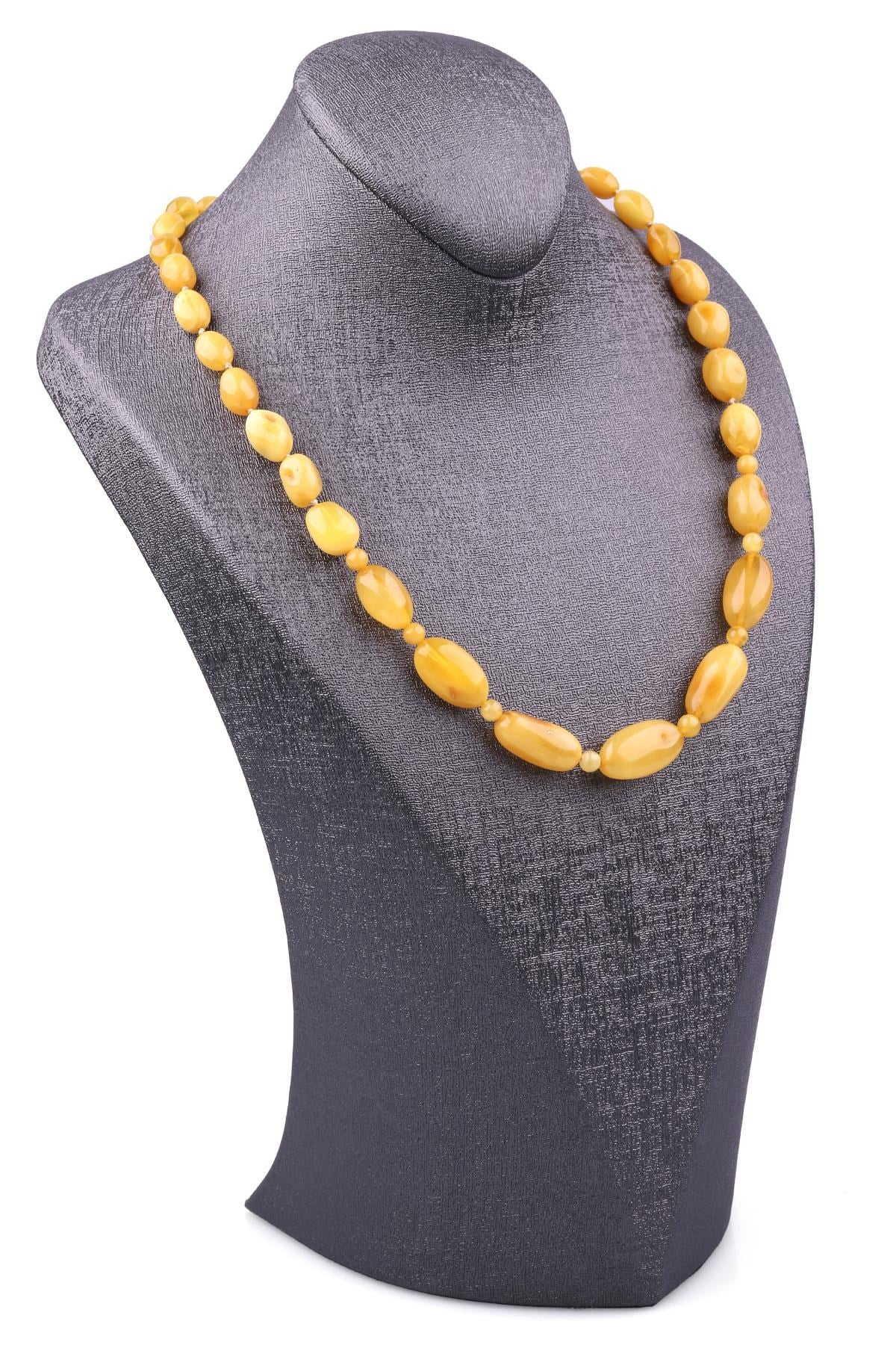 Damla Kehribar Kolye – 50 cm