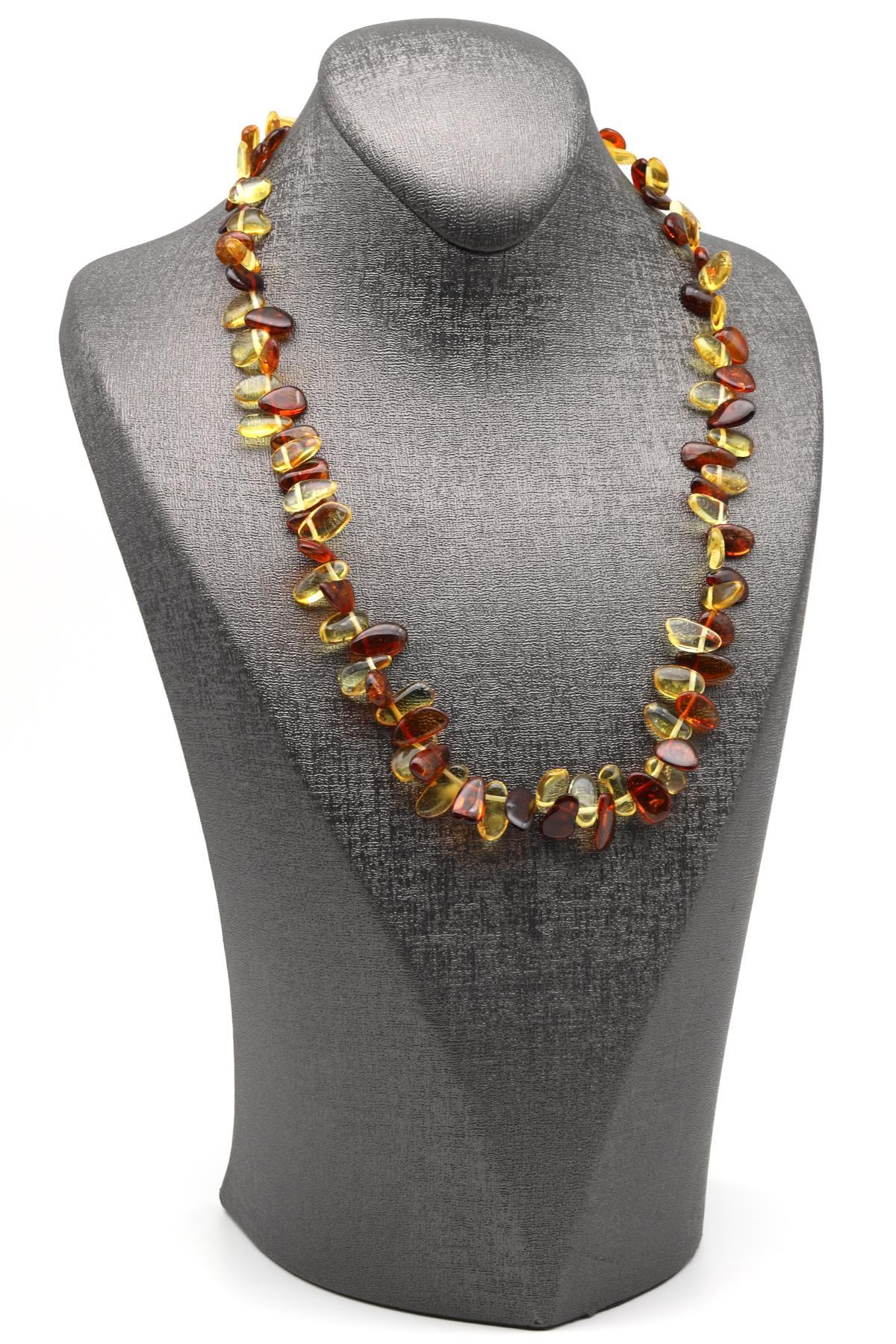 Damla Kehribar Kolye – 50 cm