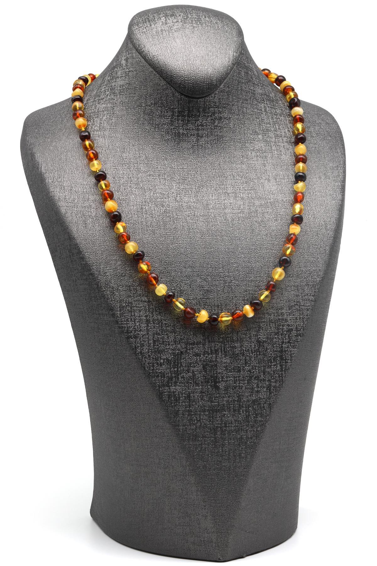 Damla Kehribar Kolye – 52 cm