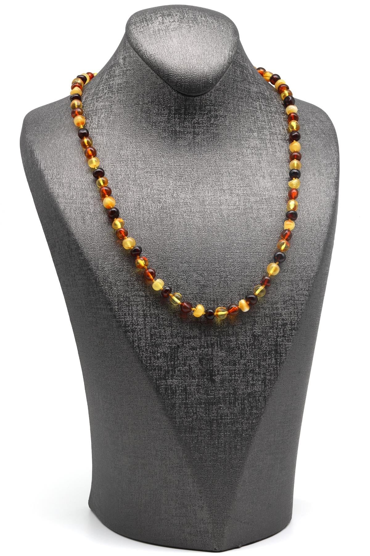 Damla Kehribar Kolye – 52 cm