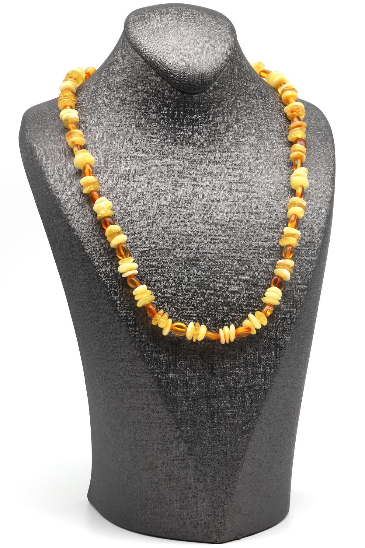 Damla Kehribar Kolye – 54 cm