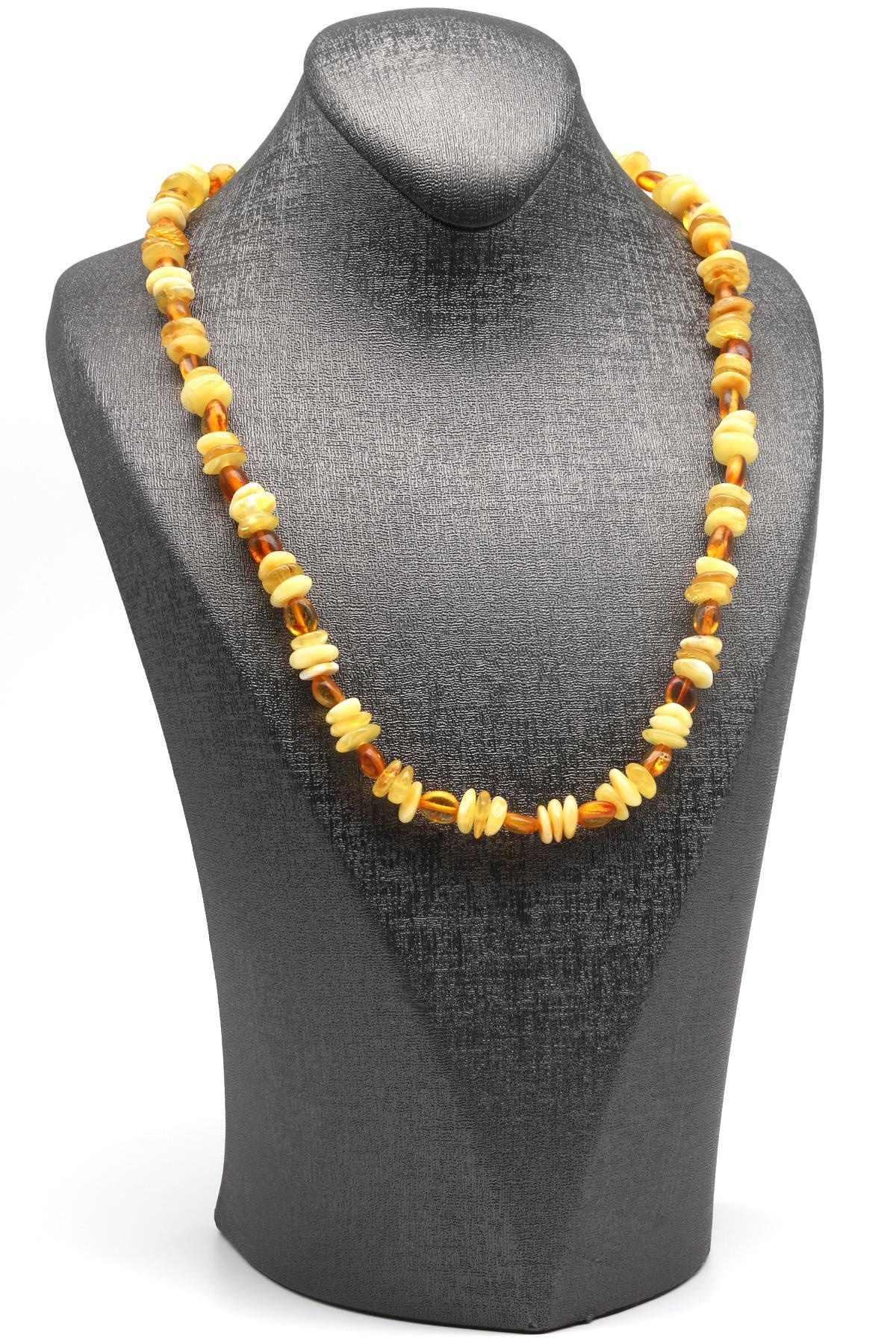 Damla Kehribar Kolye – 54 cm