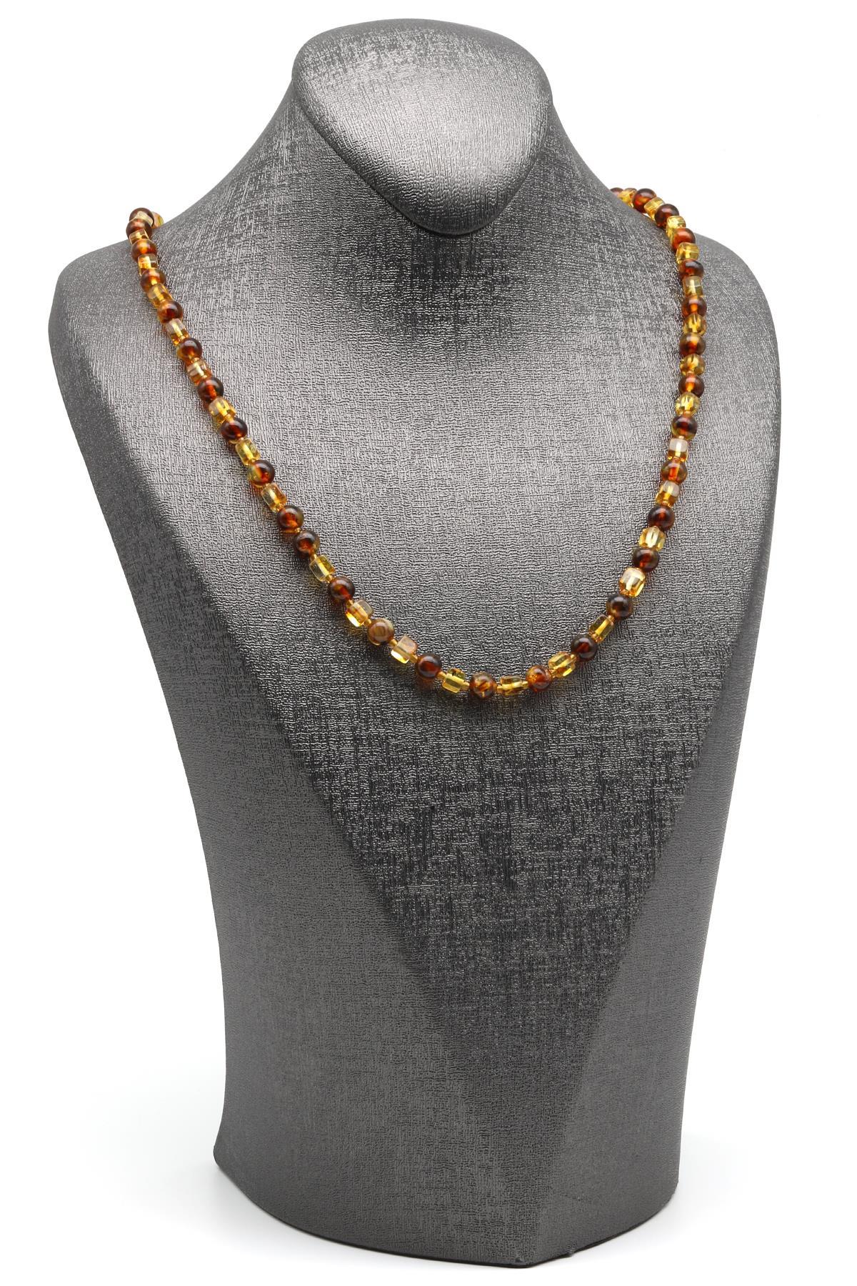 Damla Kehribar Kolye – 58 cm