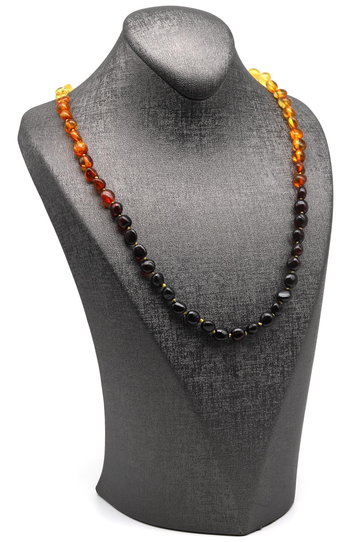 Damla Kehribar Kolye – 58 cm