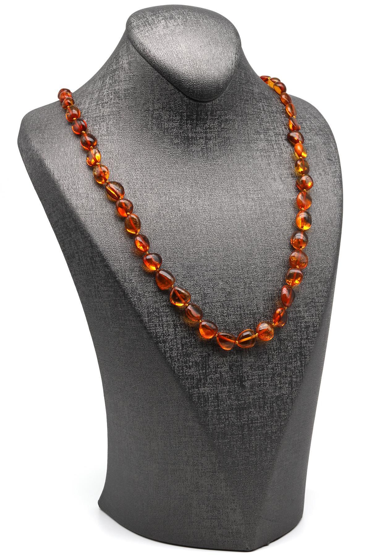 Damla Kehribar Kolye – 60 cm