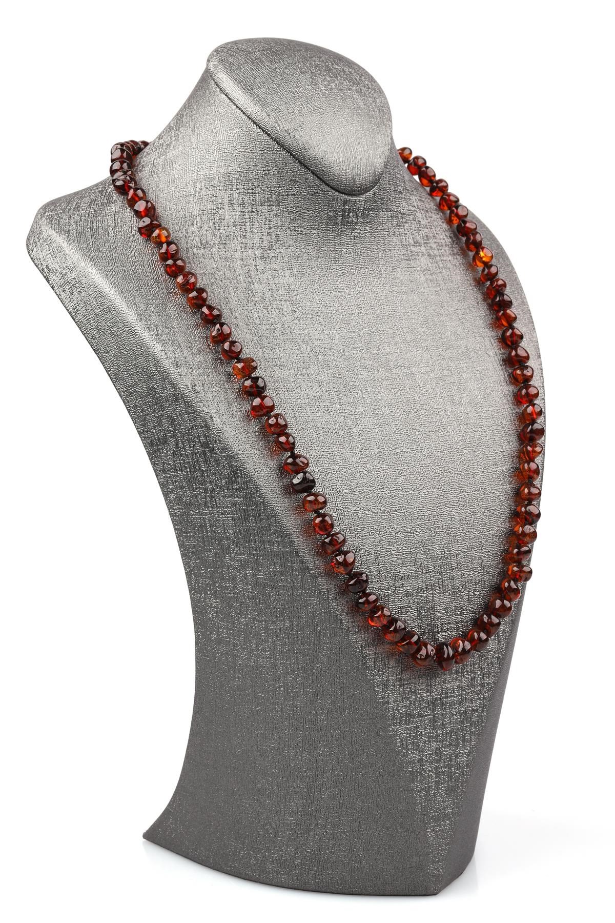 Damla Kehribar Kolye – 60 cm
