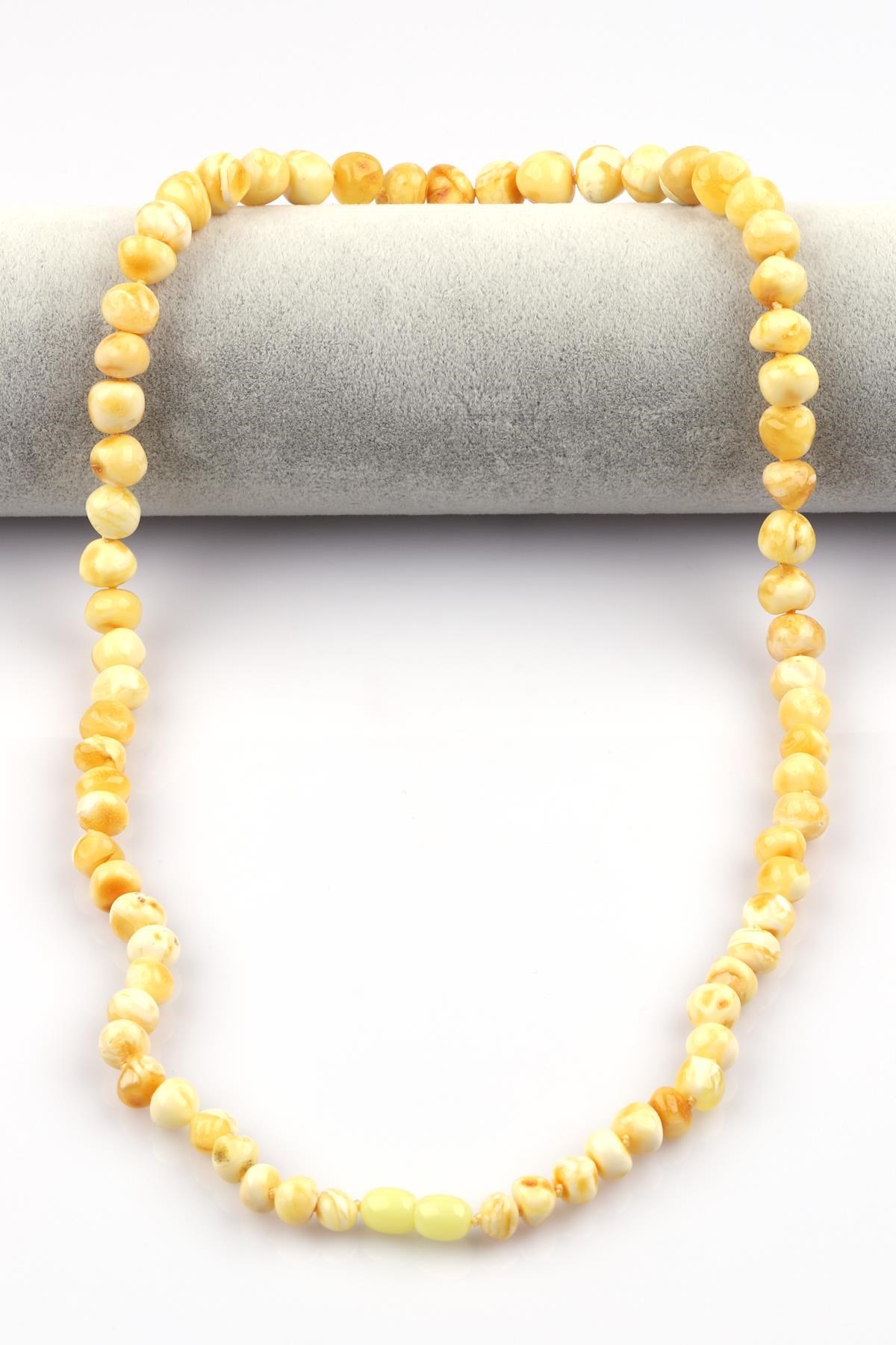 Damla Kehribar Kolye – 60 cm
