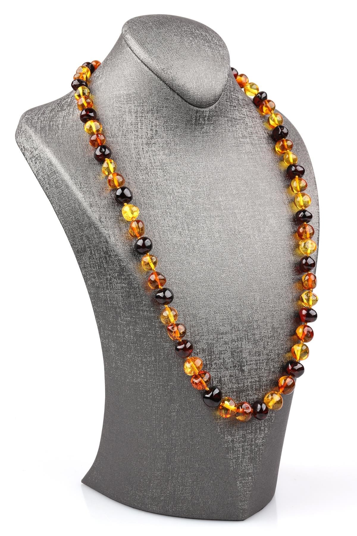 Damla Kehribar Kolye – 61 cm