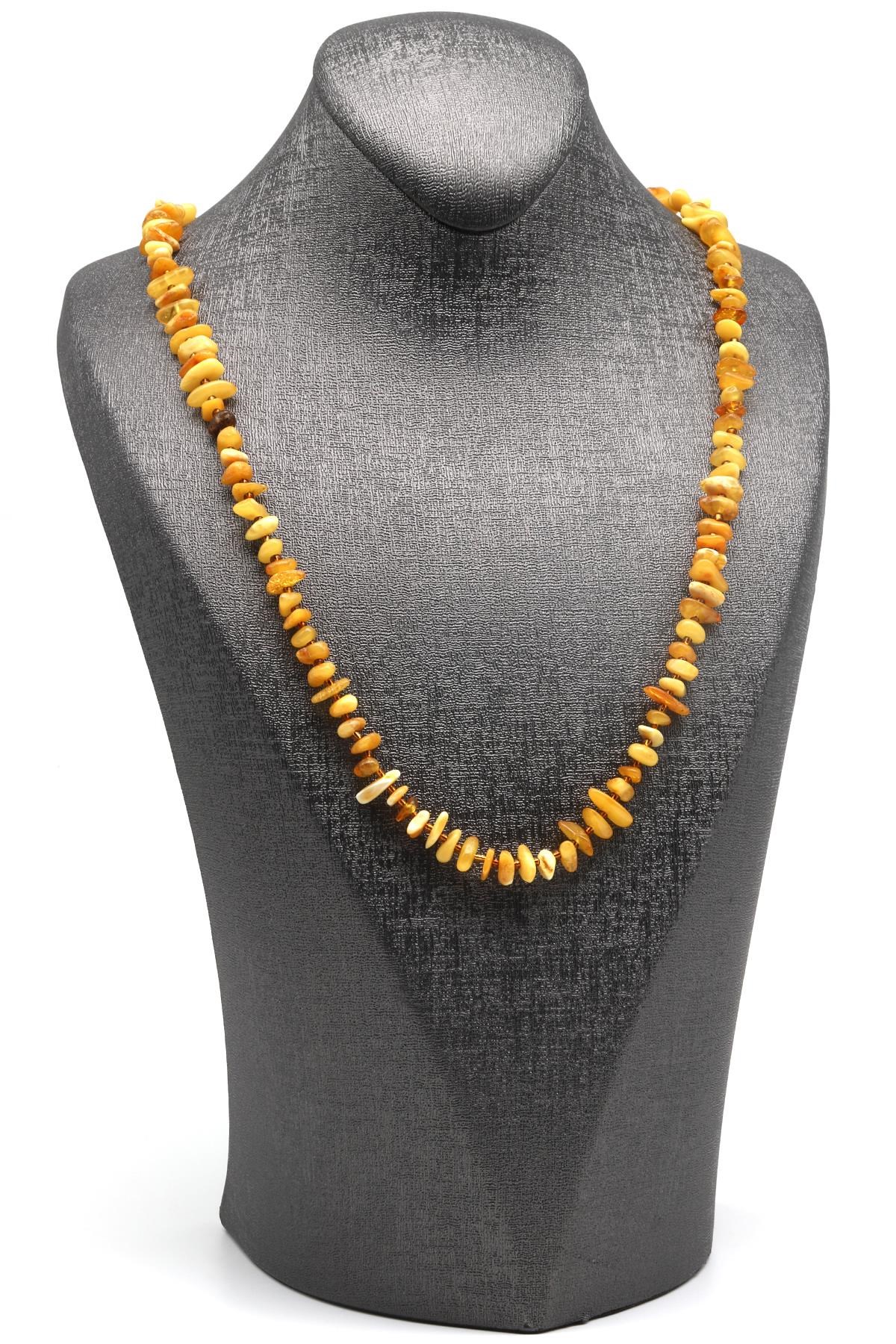 Damla Kehribar Kolye – 62 cm