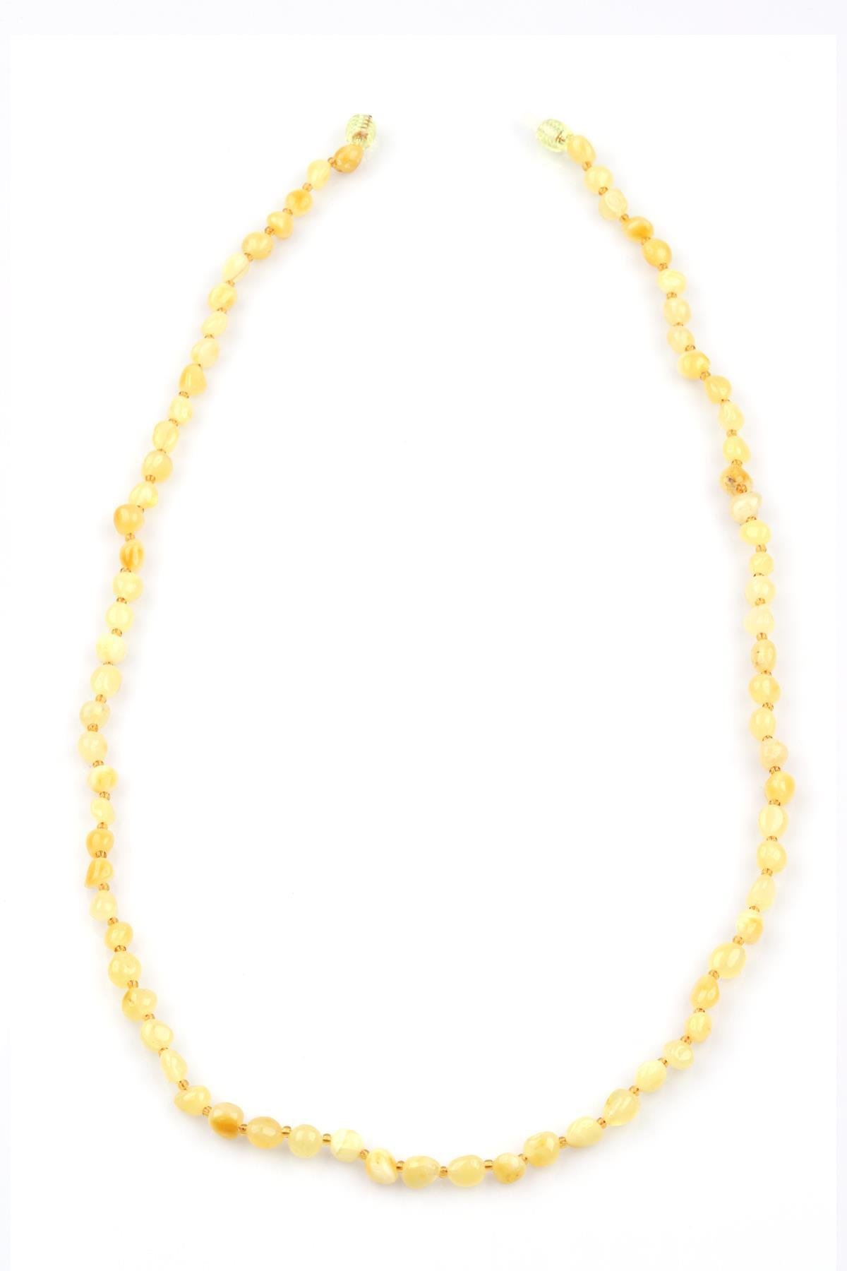 Damla Kehribar Kolye – 62 cm