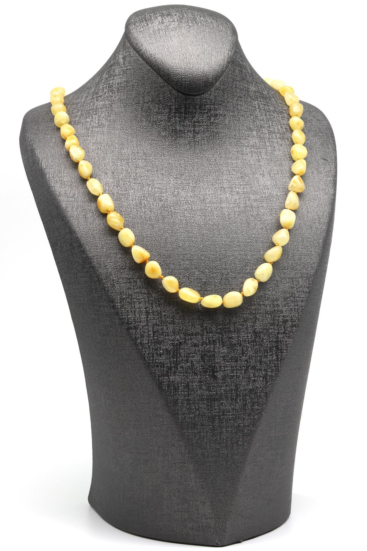 Damla Kehribar Kolye – 64 cm