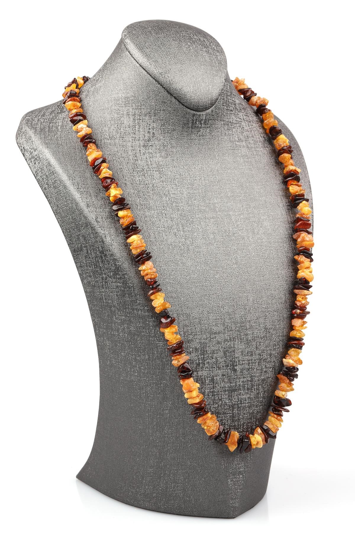 Damla Kehribar Kolye – 64 cm