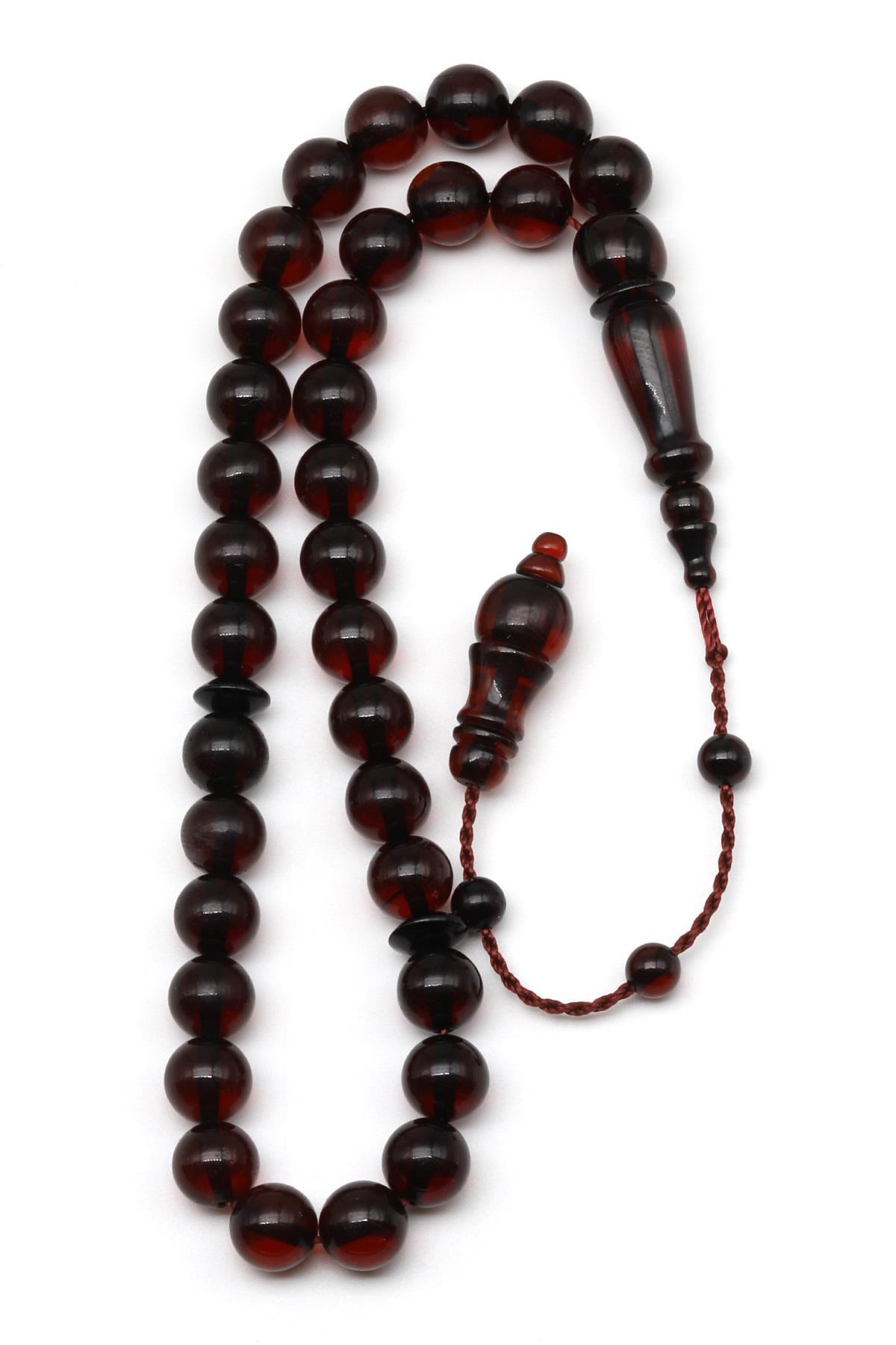 Damla Kehribar Küre Kesim Tesbih Litvanya Sertifikalı