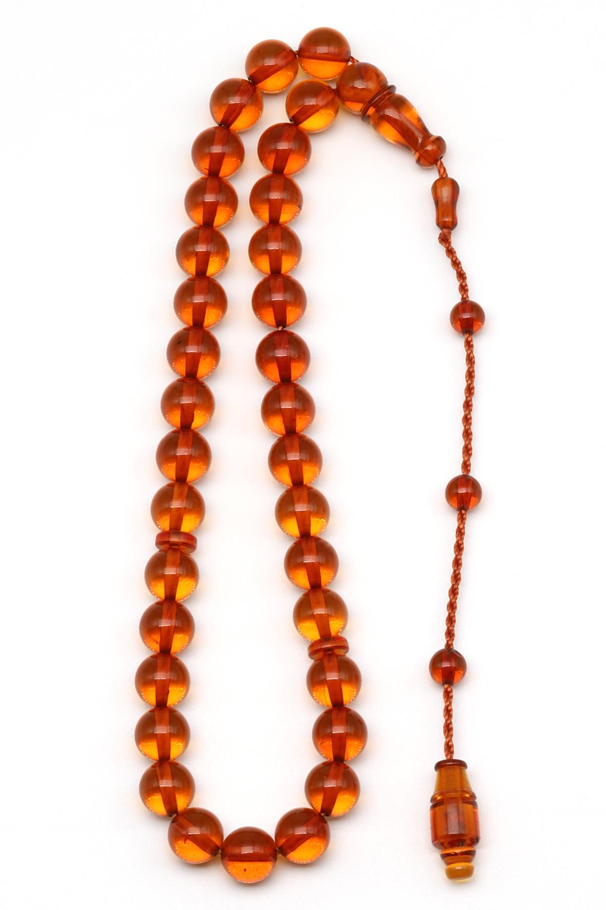 Damla Kehribar Küre Kesim Tesbih Litvanya Sertifikalı