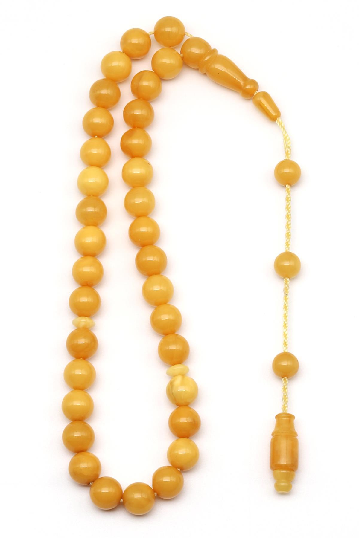 Damla Kehribar Küre Kesim Tesbih Litvanya Sertifikalı