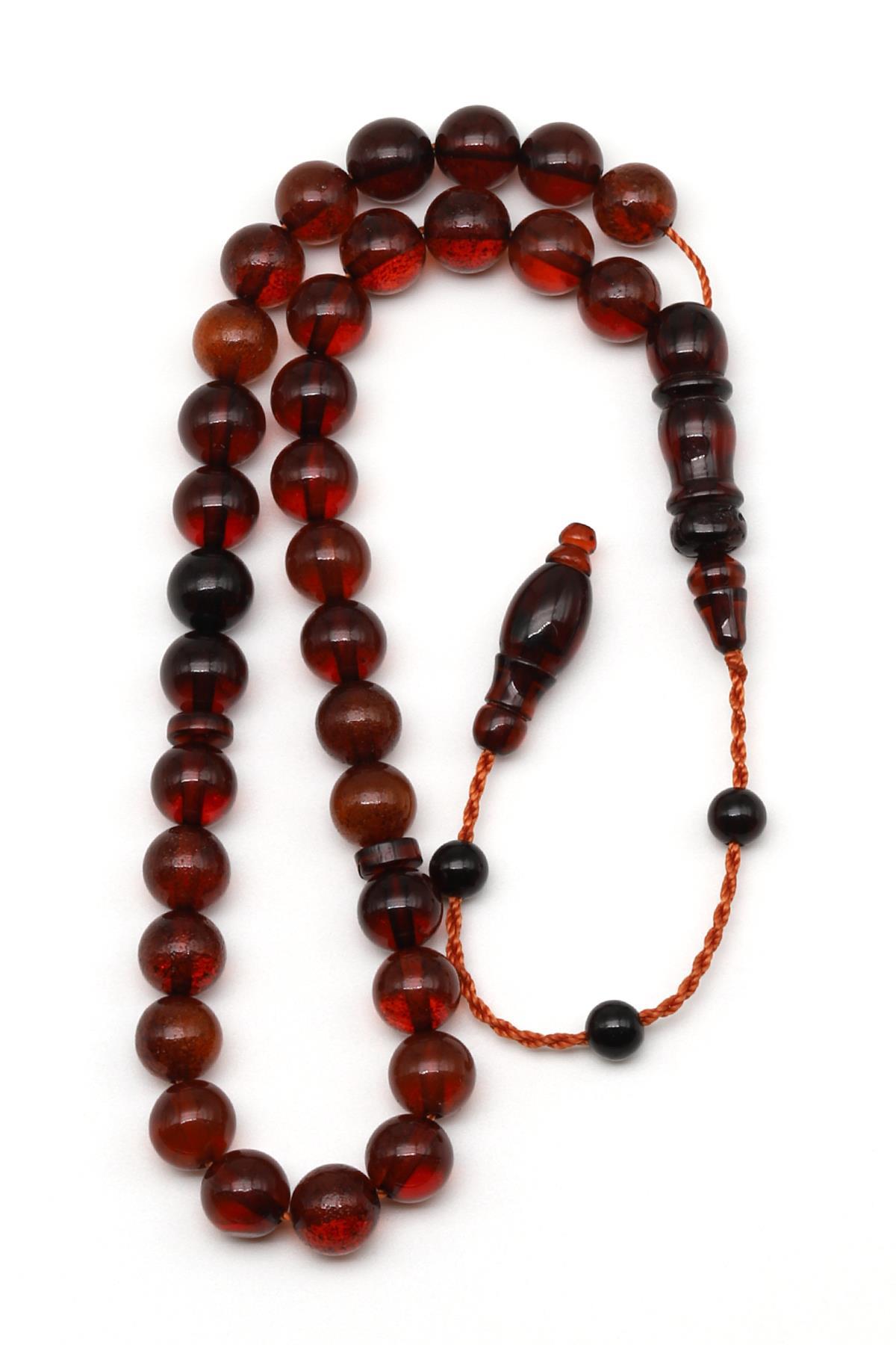 Damla Kehribar Küre Kesim Tesbih Litvanya Sertifikalı