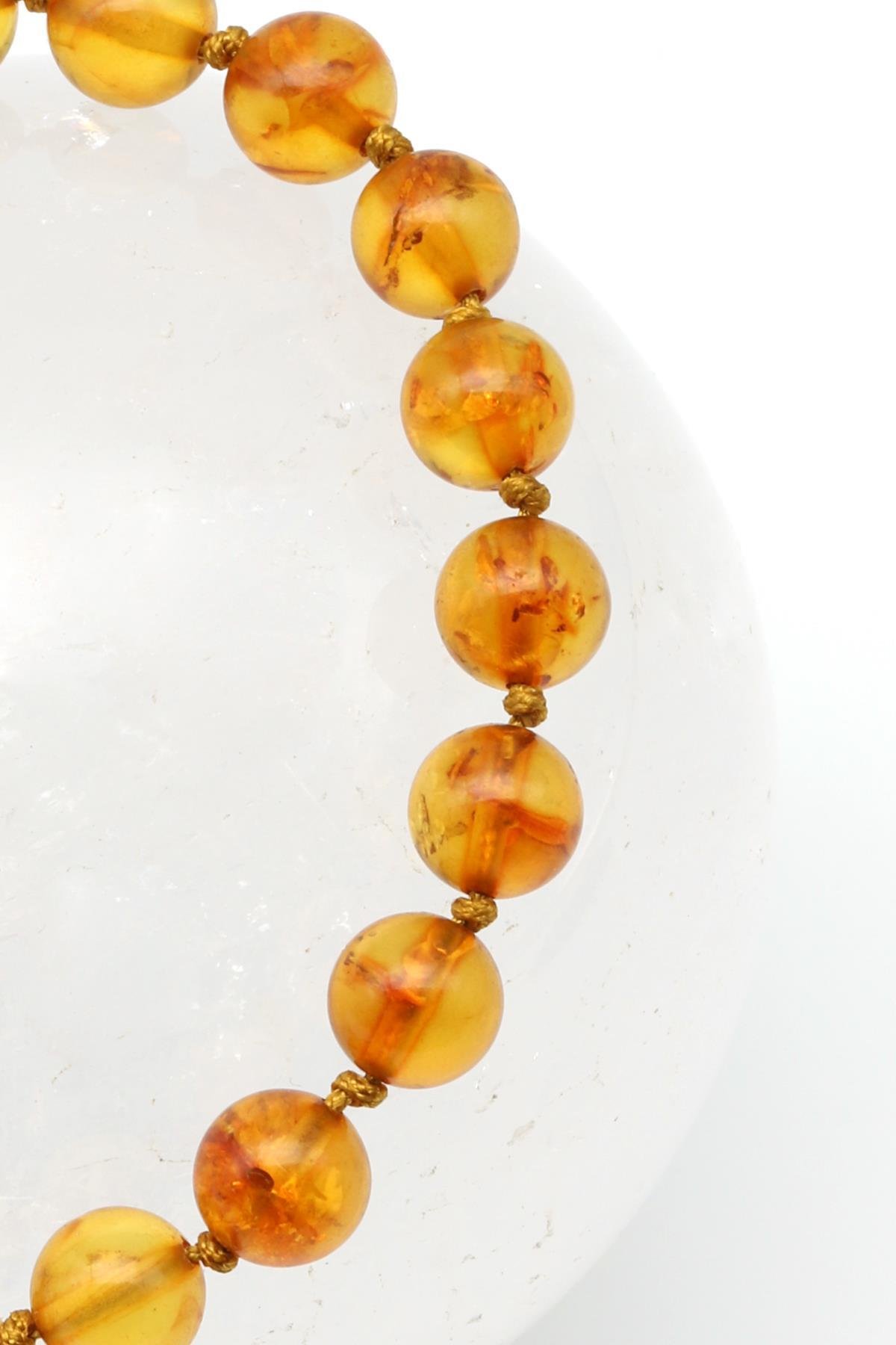 Damla Kehribar Makrome Örme Bileklik