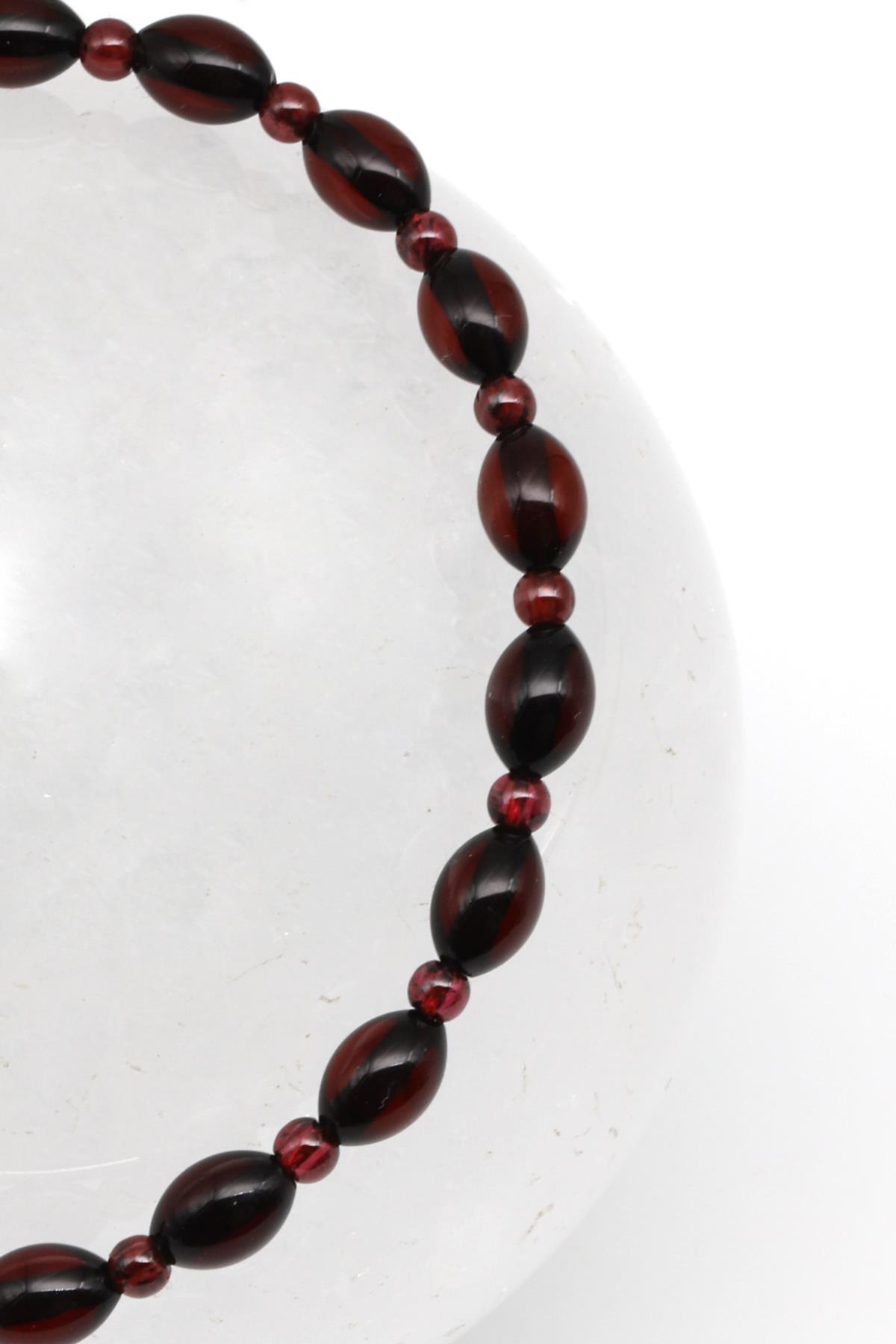 Damla Kehribar Makrome Örme Bileklik