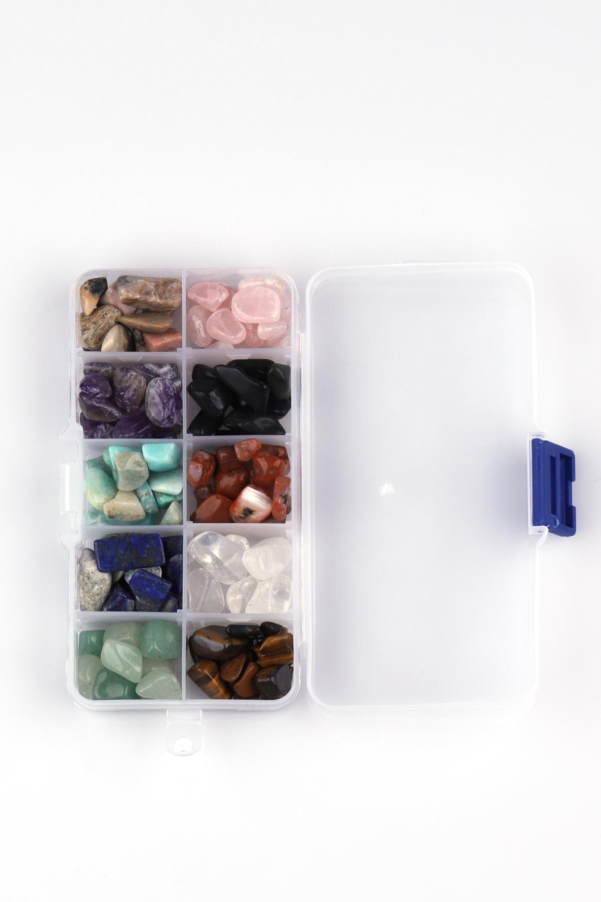 Doğal Kırık Taşlı Deliksiz 10'lu Kutulu Set