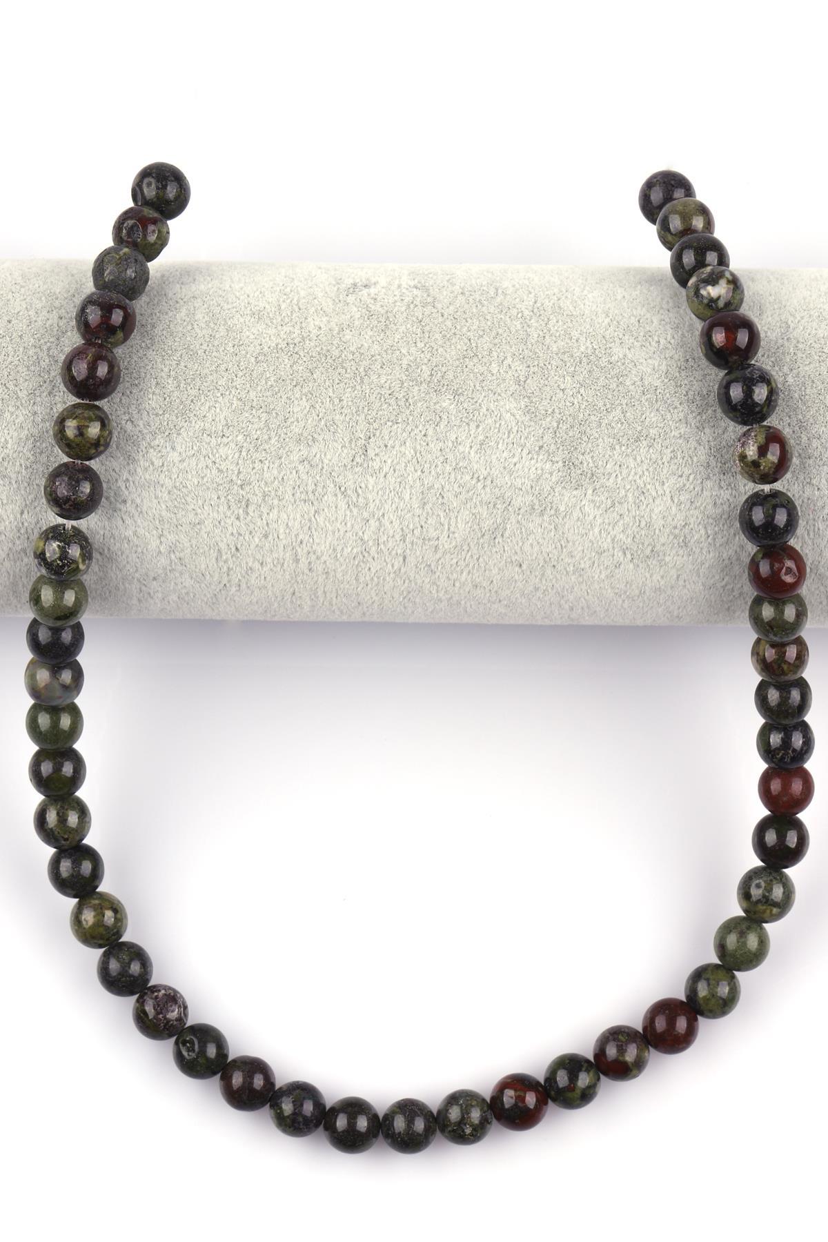 Dragon Jade Doğal Taş Dizi 8 mm Küre Kesim