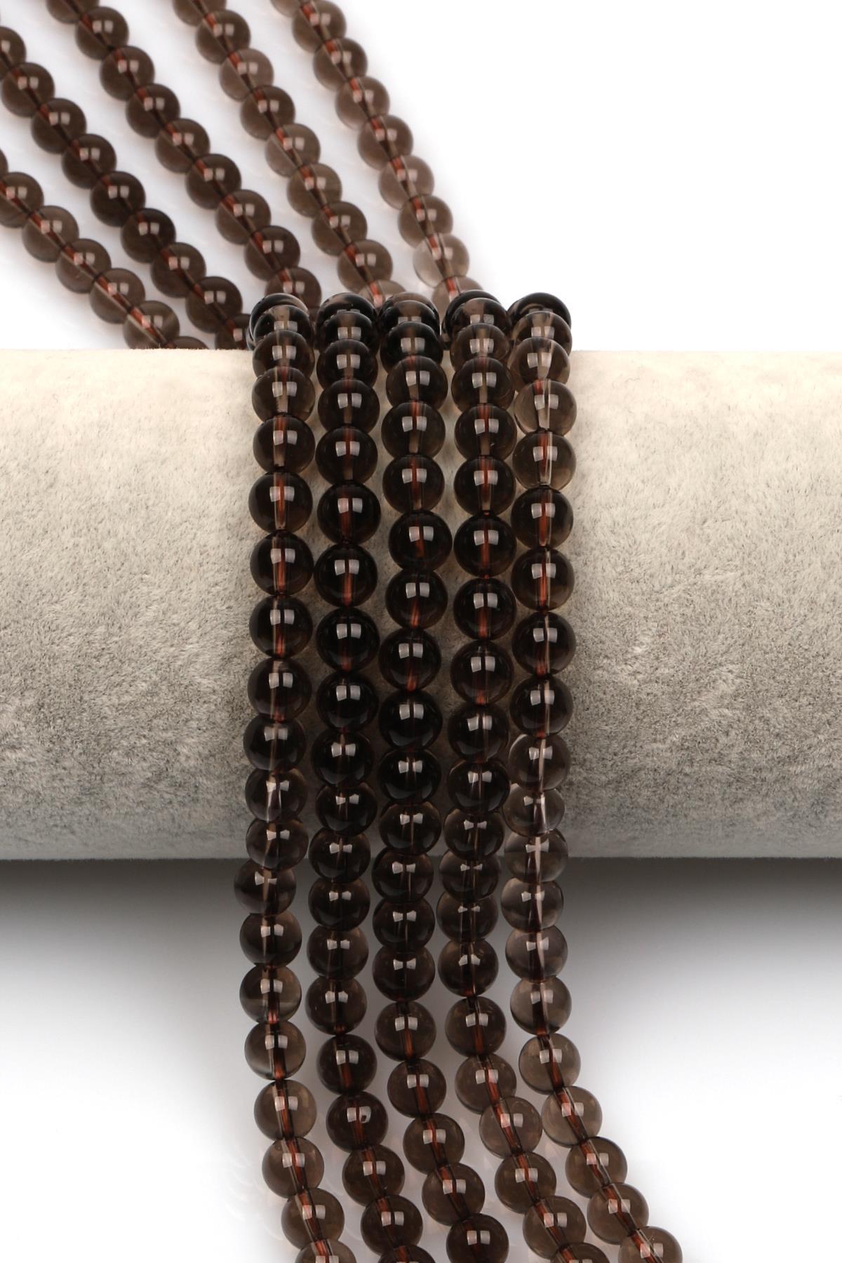 Dumanlı Kuvars (A Kalite) Doğal Taş Dizi 6 mm Küre Kesim