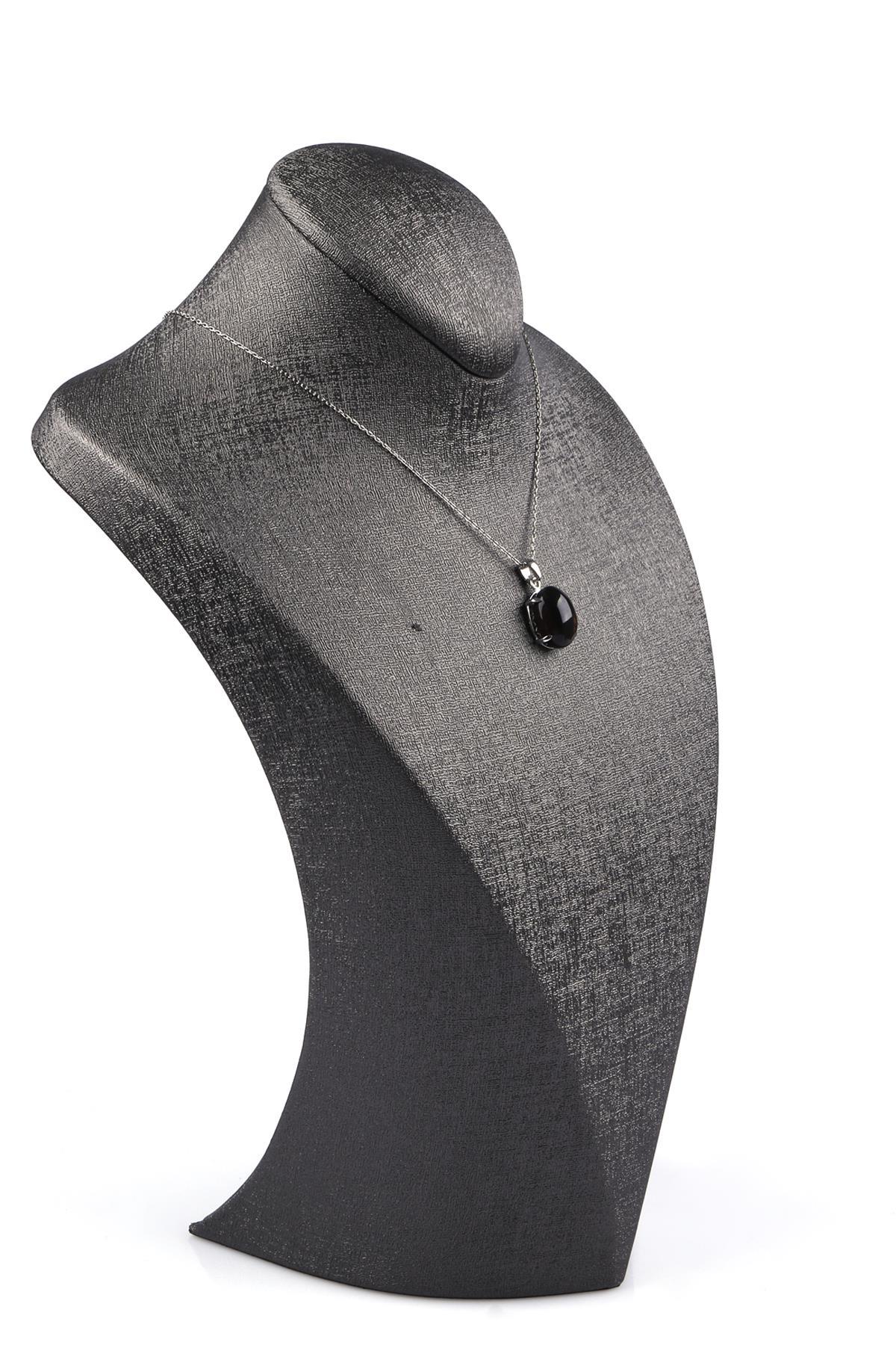 Dumanlı Kuvars Doğal Taş 925 Ayar Gümüş Kolye