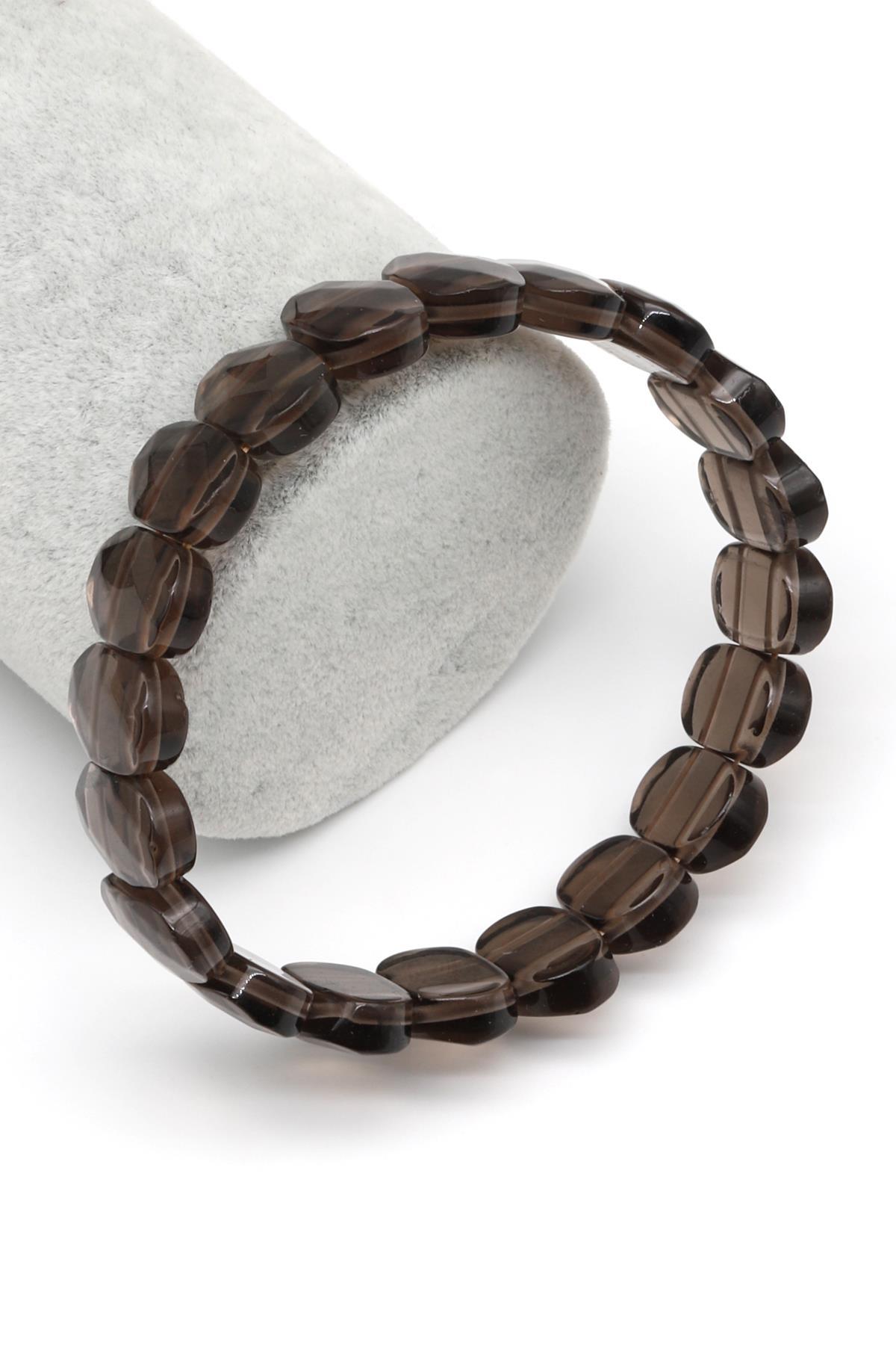 Dumanlı Kuvars Doğal Taş Bileklik 10 x 14 mm Özel Kesim