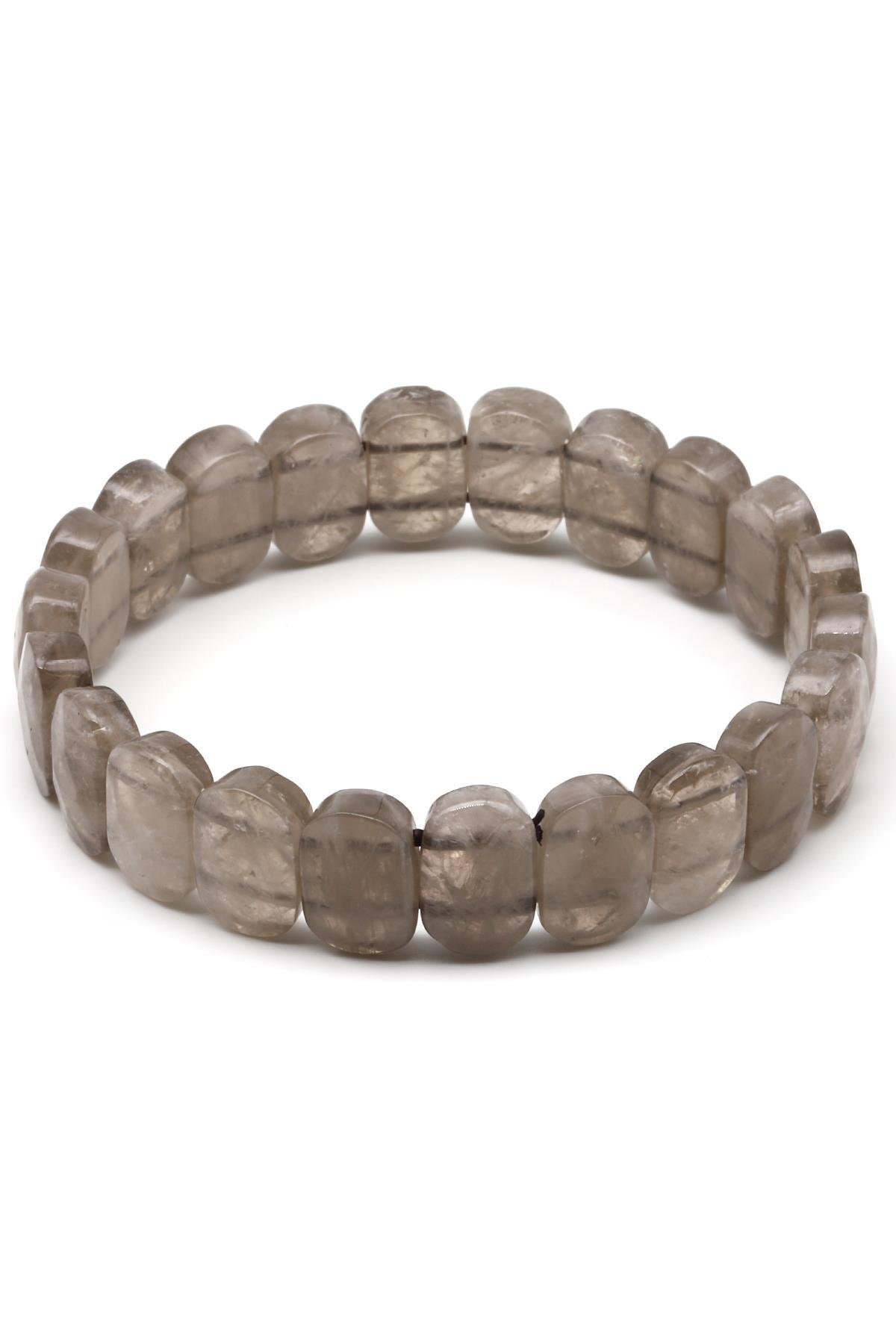 Dumanlı Kuvars Doğal Taş Bileklik 10 x 14 mm Özel Kesim