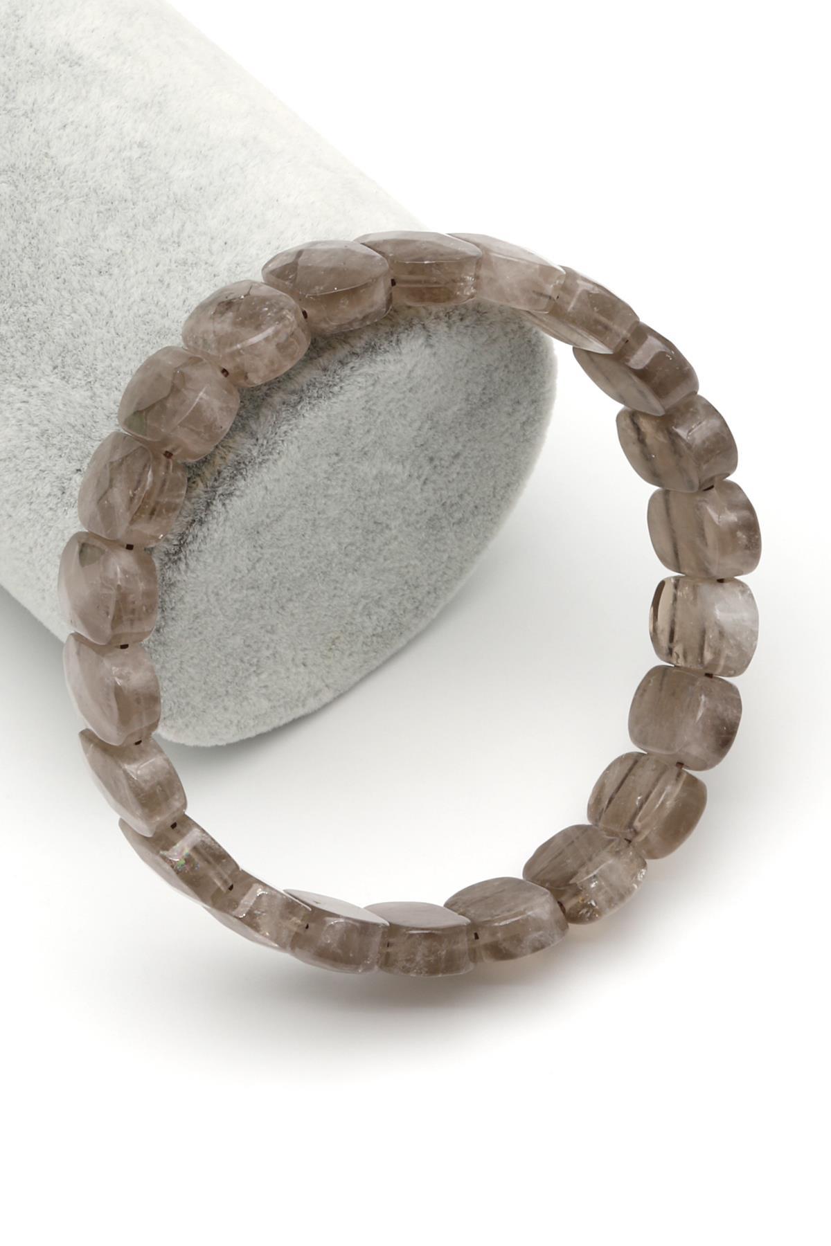 Dumanlı Kuvars Doğal Taş Bileklik 10 x 14 mm Özel Kesim