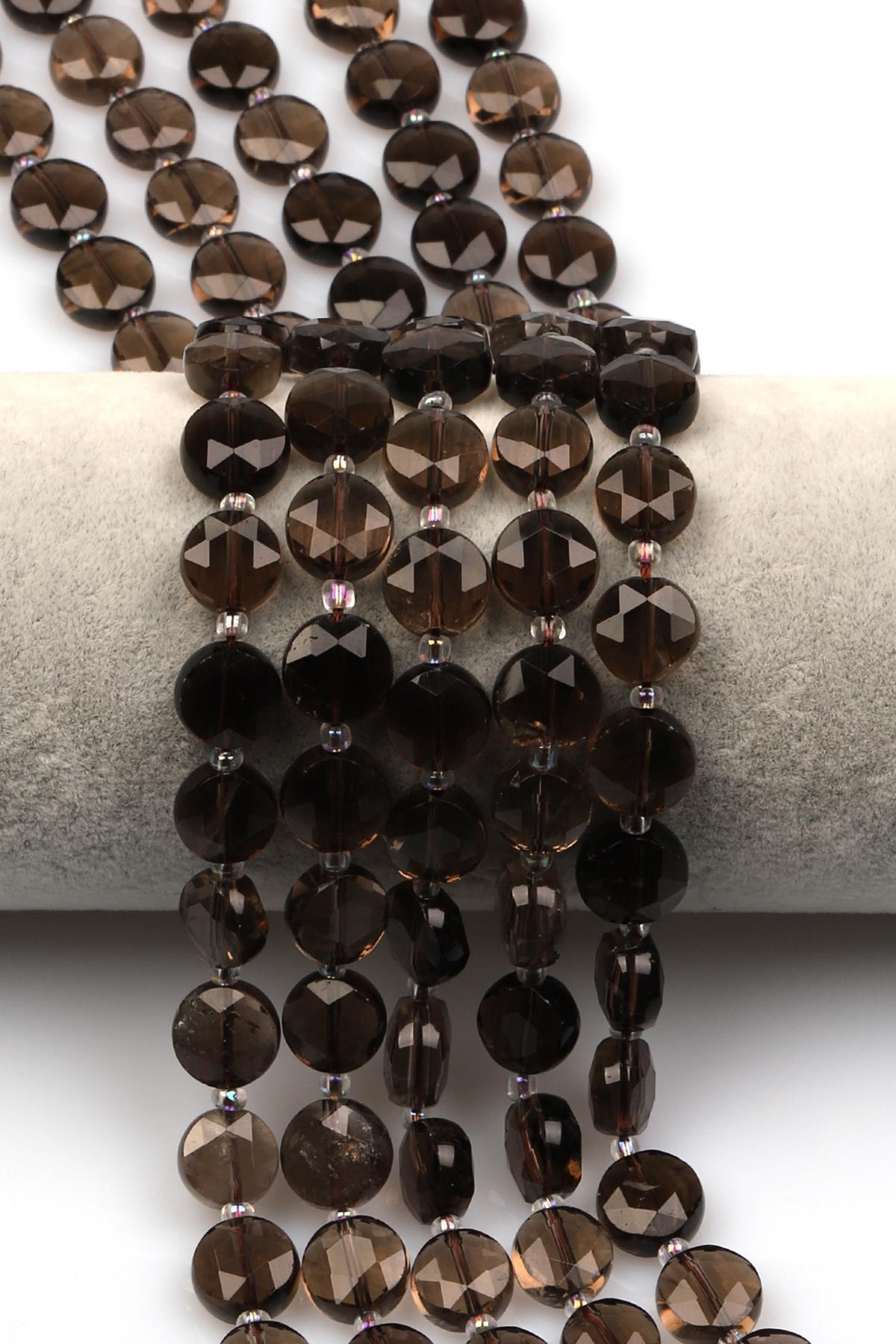 Dumanlı Kuvars Doğal Taş Dizi 5 x 10 mm Yassı Kesim