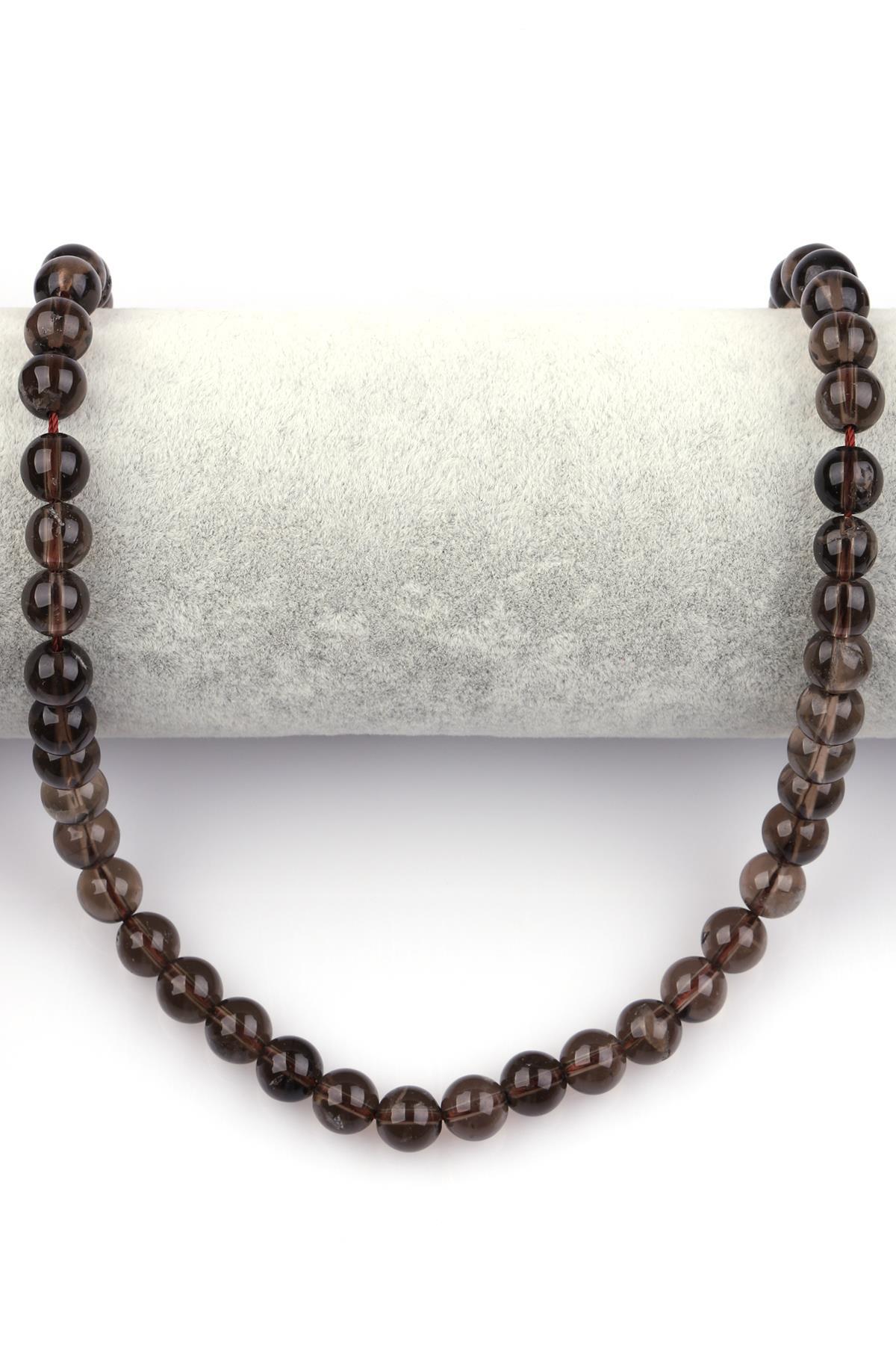 Dumanlı Kuvars Doğal Taş Dizi 8 mm Küre Kesim