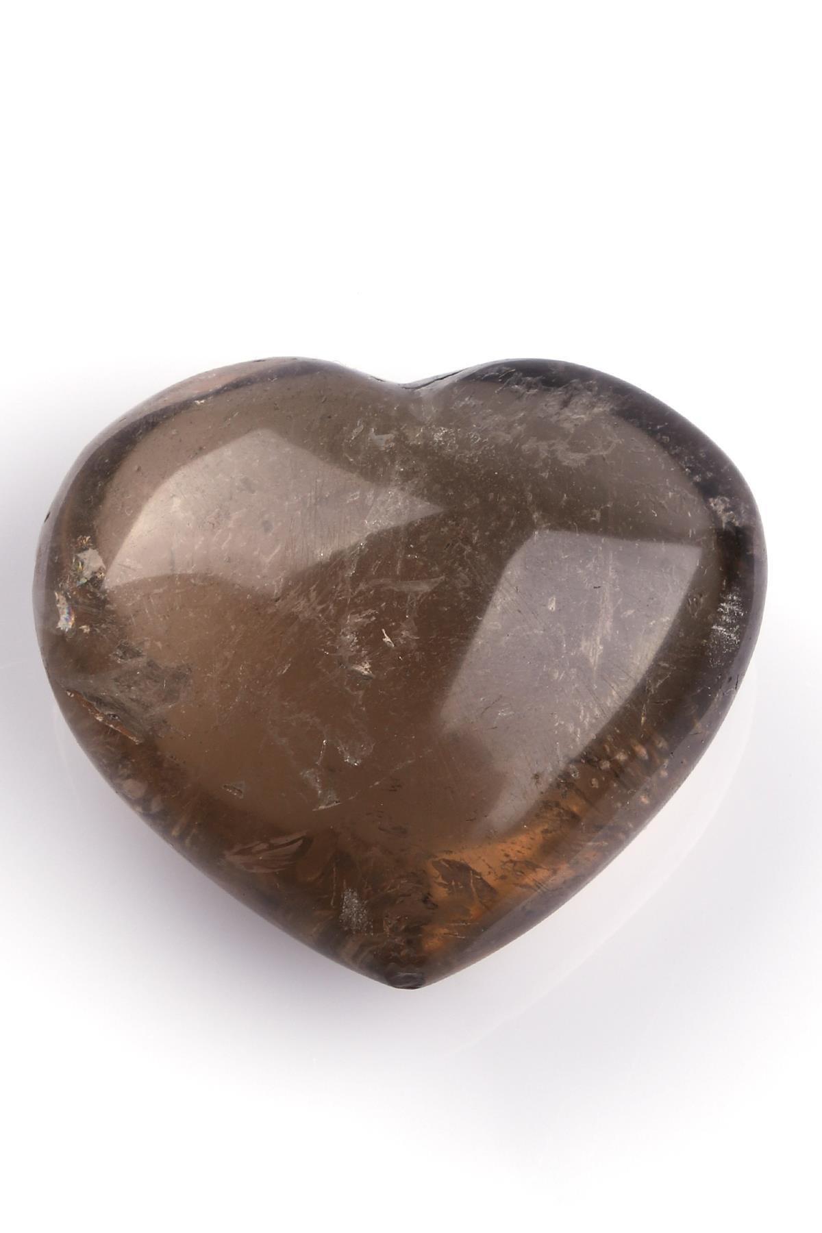 Dumanlı Kuvars Doğal Taş Kalp