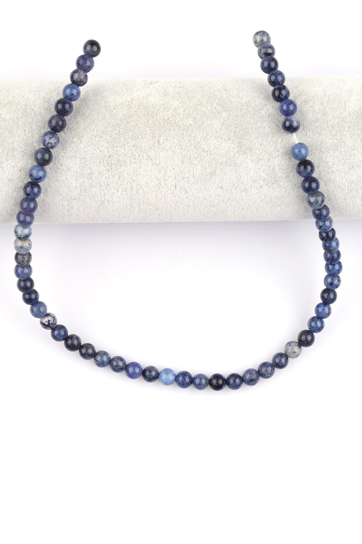 Dumortierit Doğal Taş Dizi 6 mm Küre Kesim 