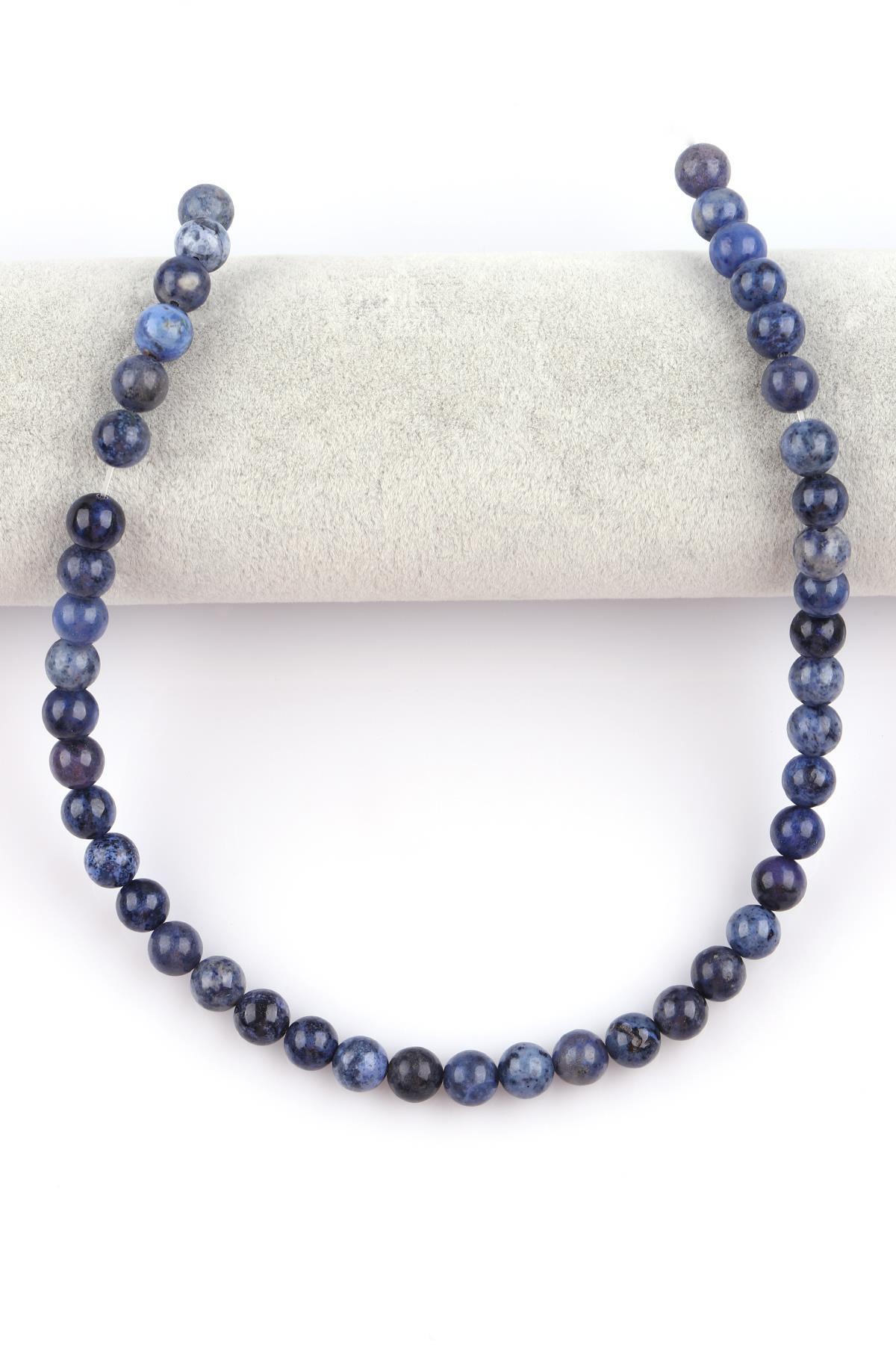 Dumortierit Doğal Taş Dizi 8 mm Küre Kesim 