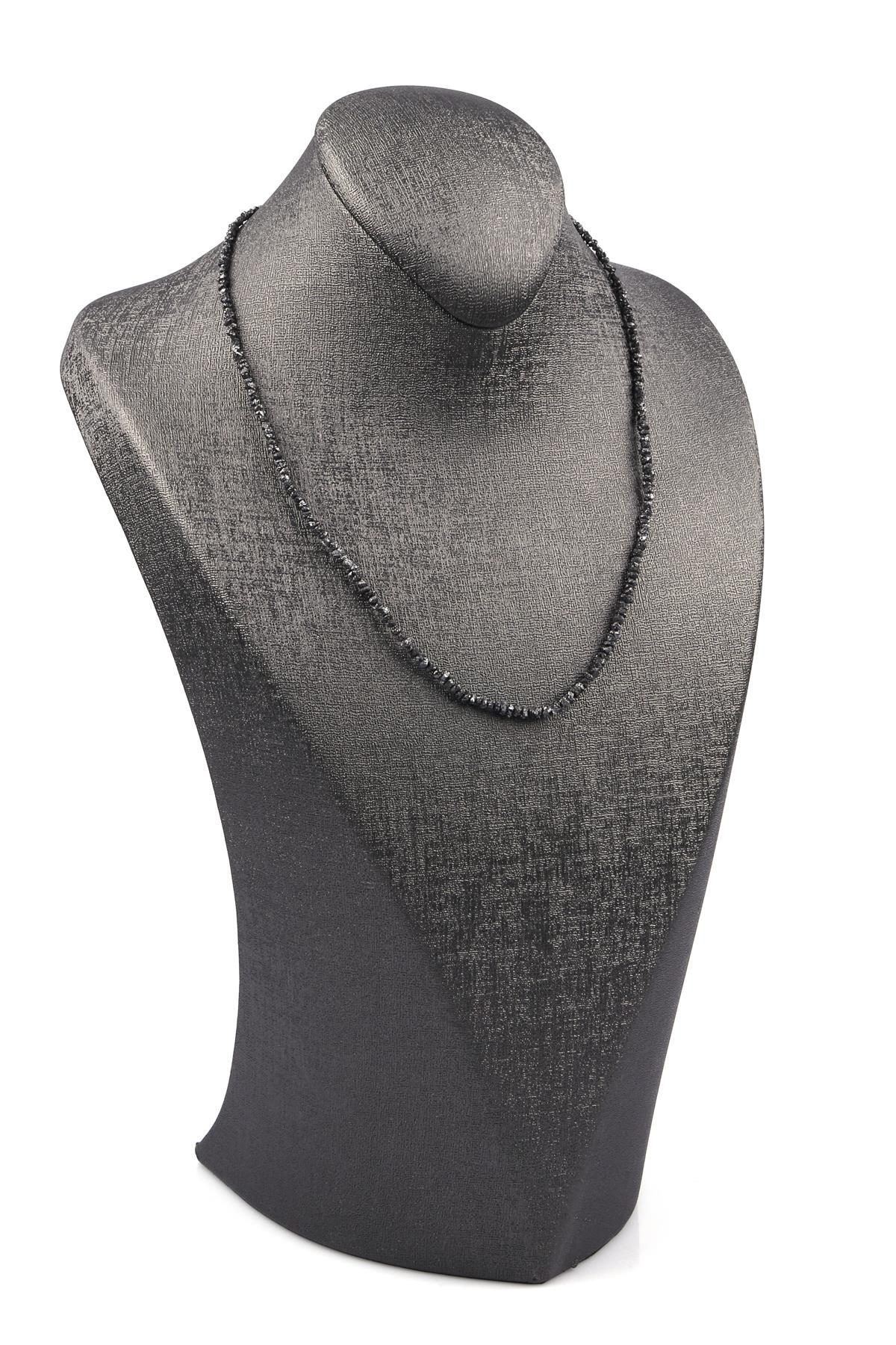 Elmas Doğal Taş Rondel Kesim Kolye