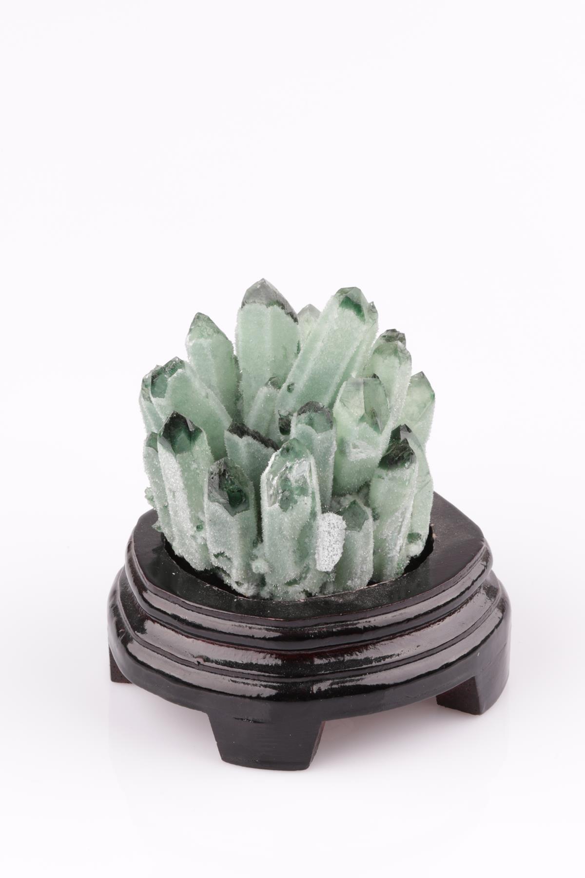 Fake Green Quartz Doğal Taş Standlı Parça