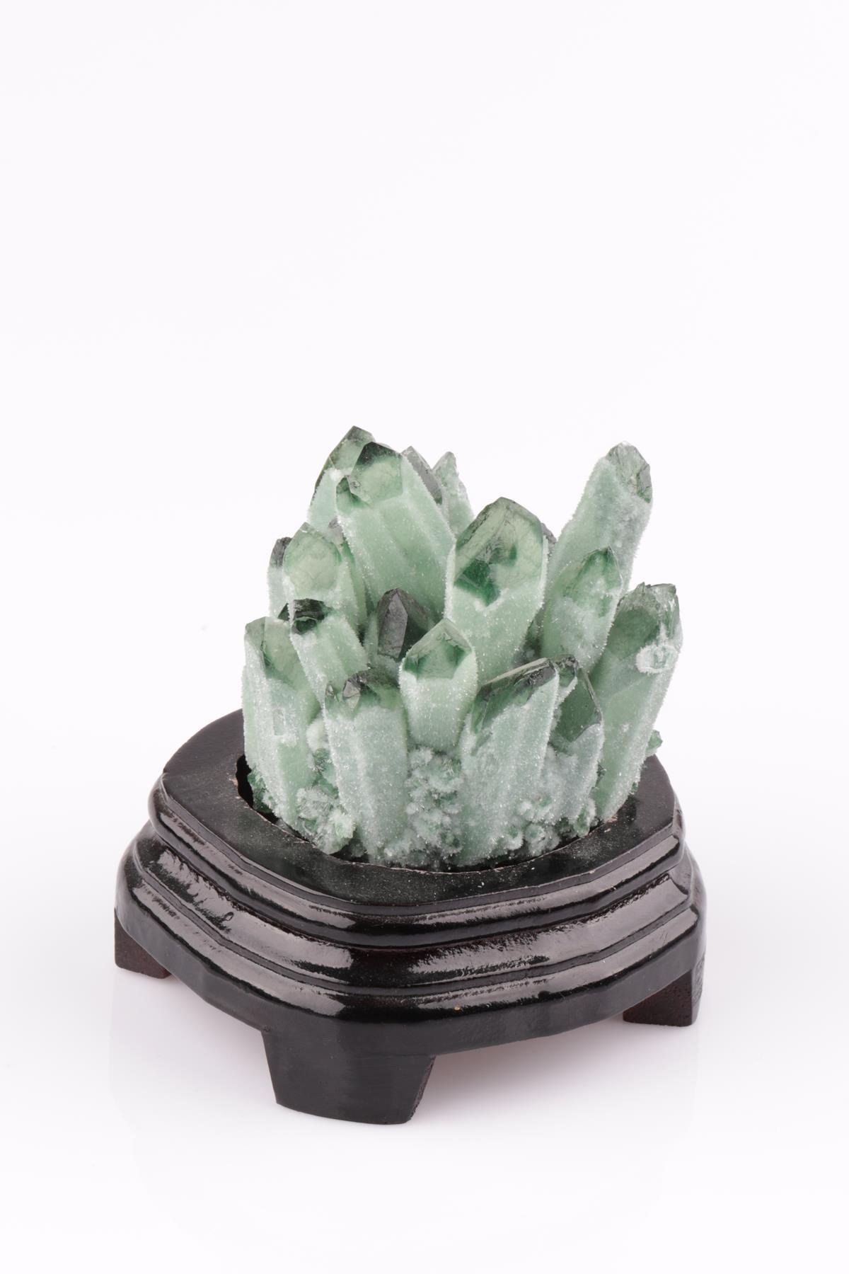 Fake Green Quartz Doğal Taş Standlı Parça