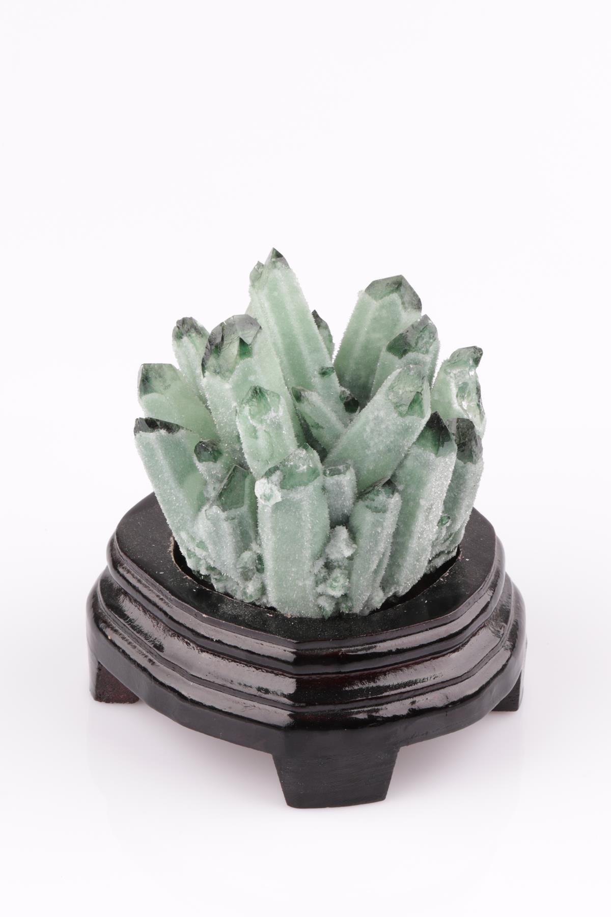 Fake Green Quartz Doğal Taş Standlı Parça