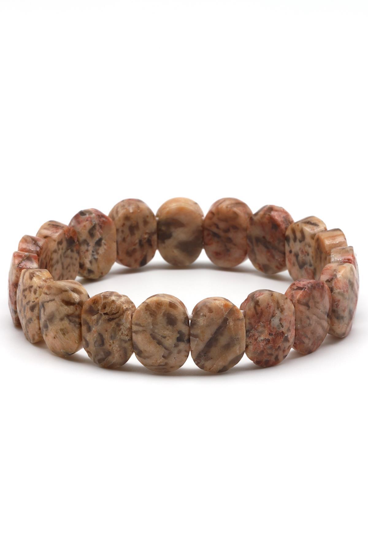 Feldispat Doğal Taş Bileklik 10 x 14 mm Özel Kesim